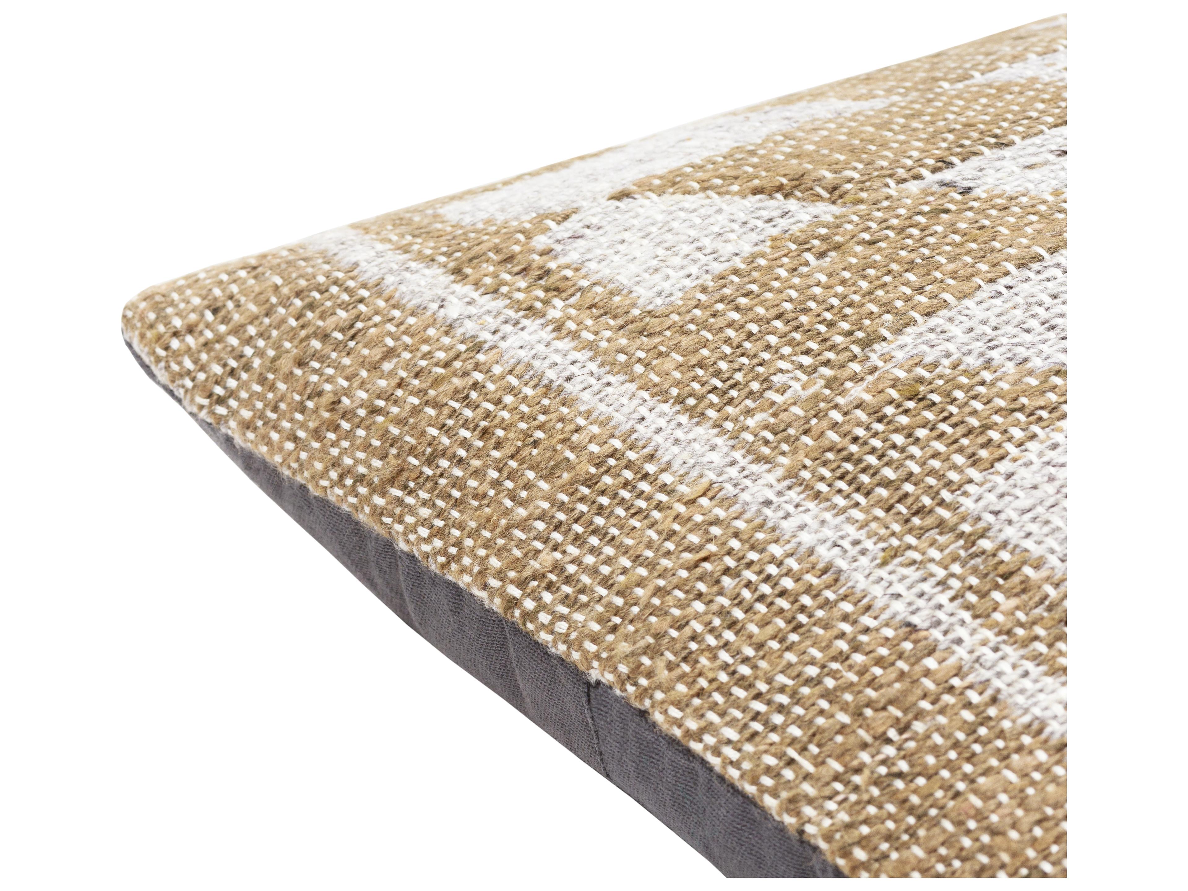 Surya Lewis Medium Brown Pillow