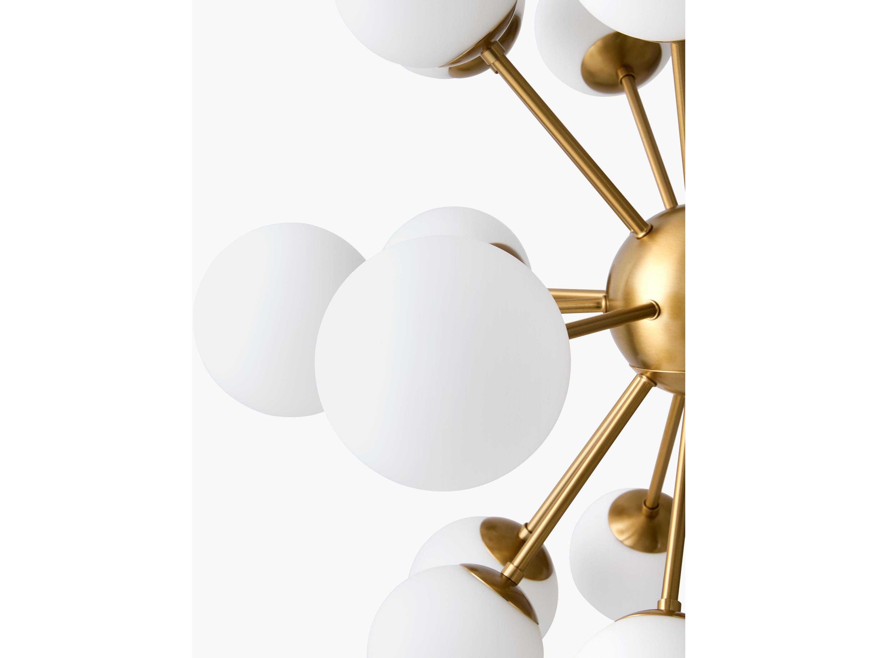 Surya Liora 22-Light Metallic Brass Globe Chandelier
