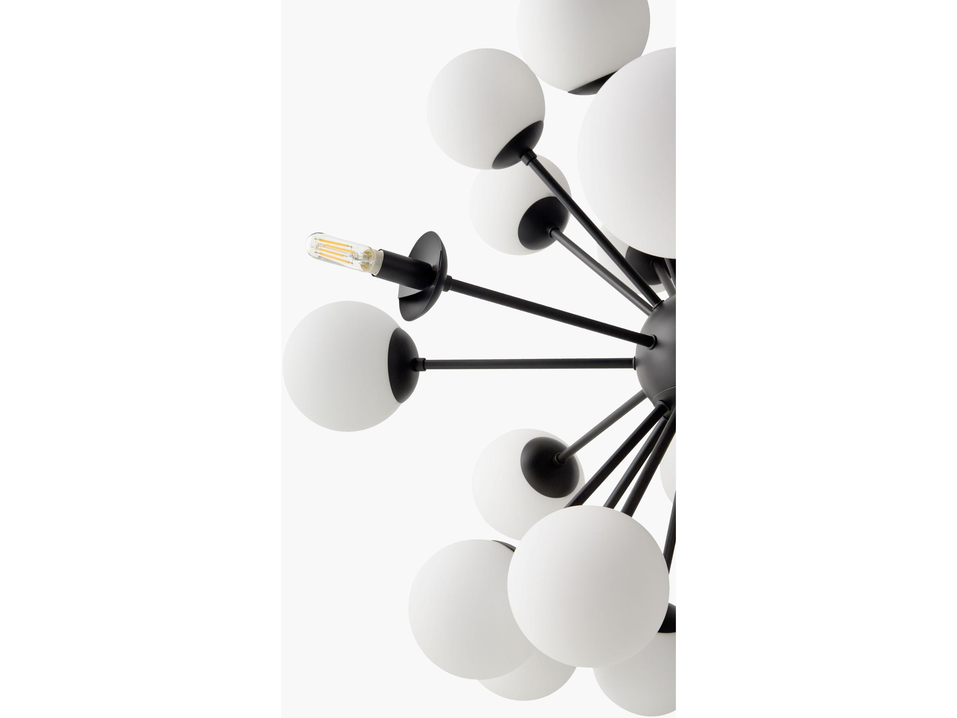 Surya Liora 25-Light Black Globe Chandelier