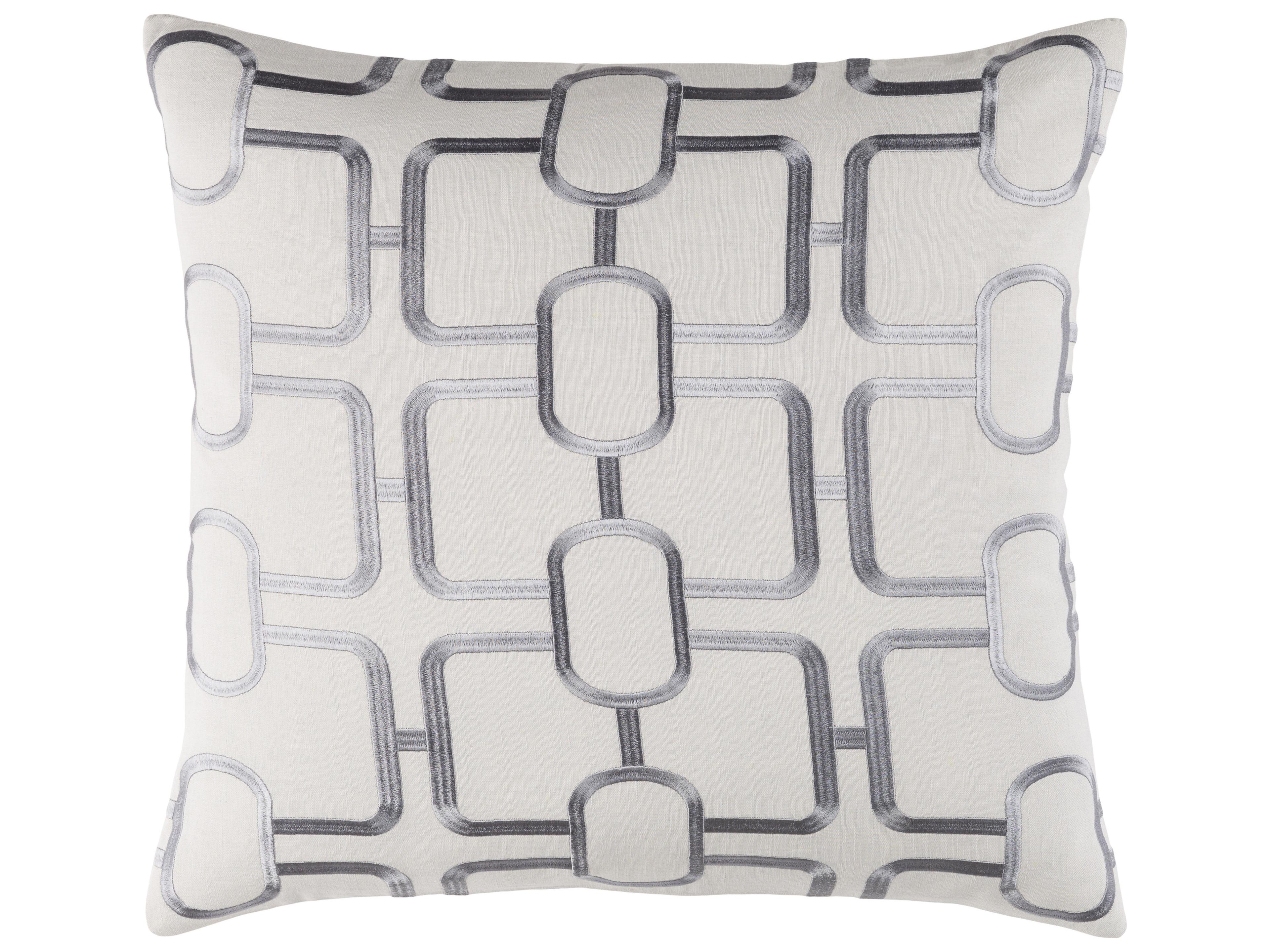 Surya Alexander Wyly Lockhart Light Slate Pillow