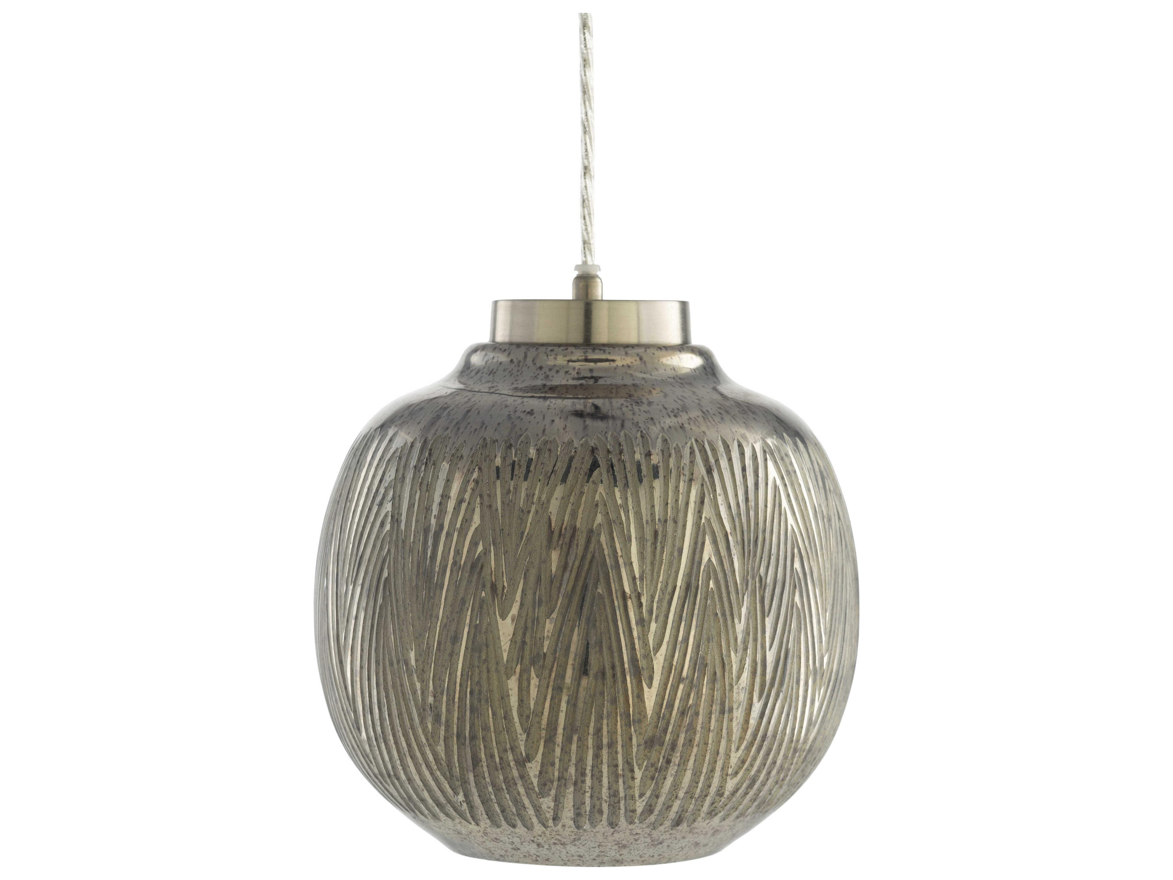 Surya Allie 1-Light Metallic Nickel Mini Pendant