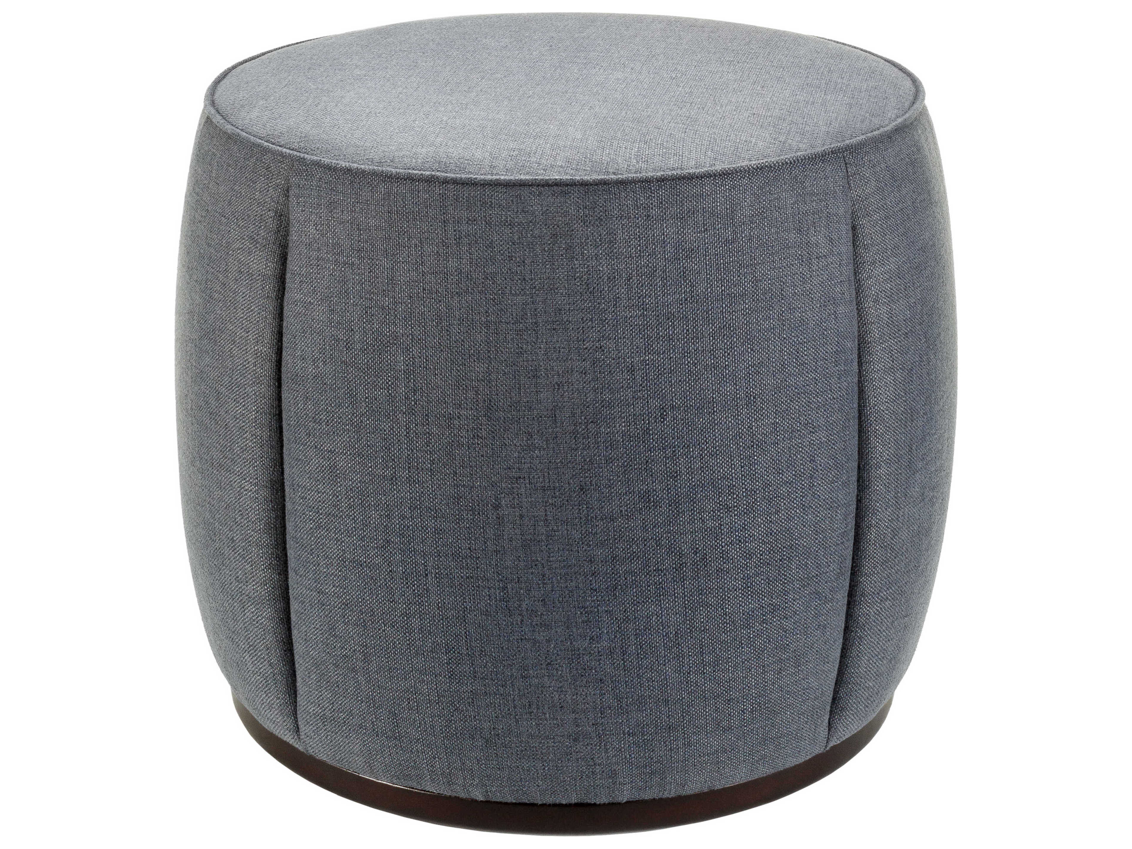 Surya Lanza Brown Gray Upholstered Ottoman