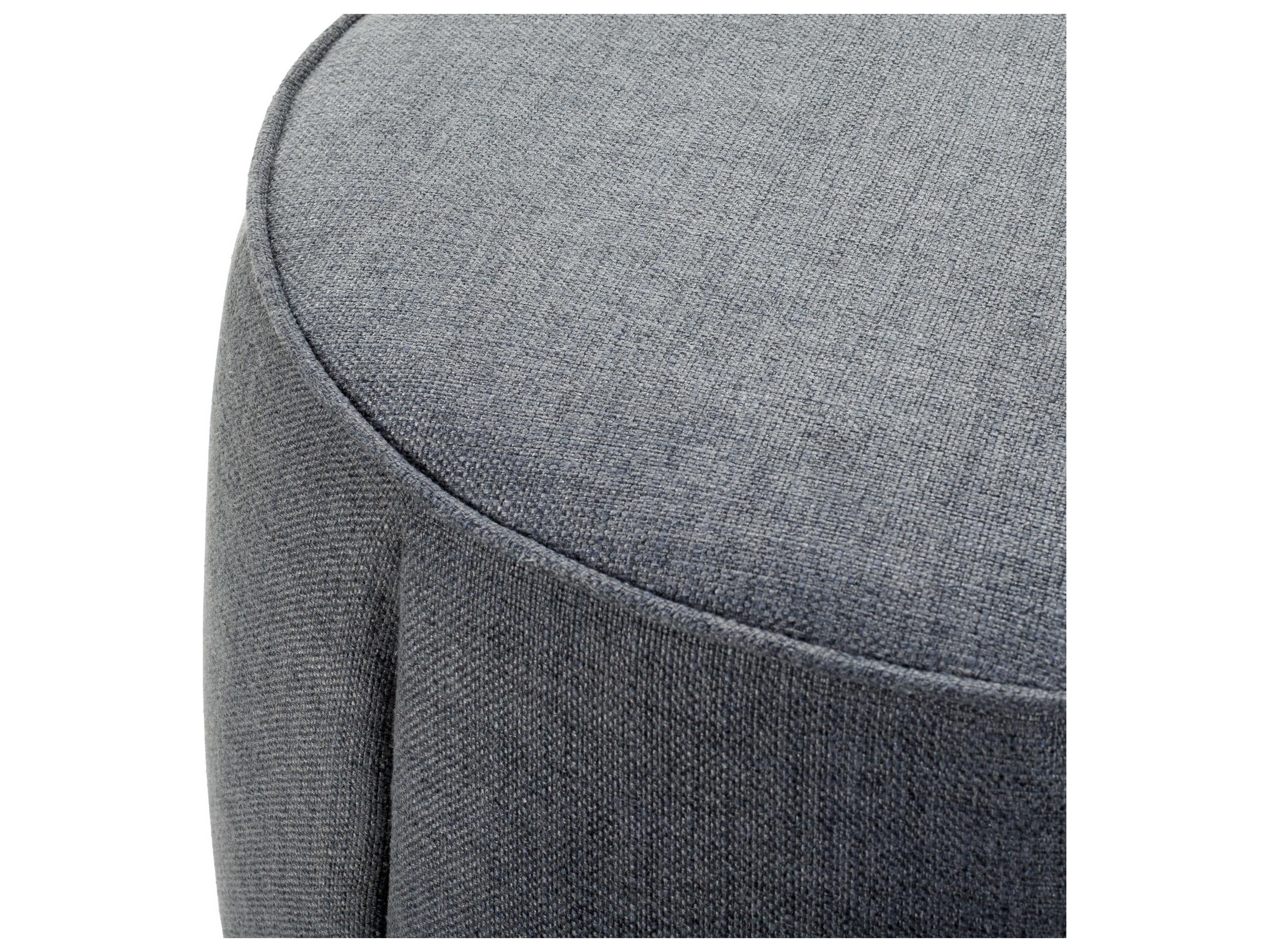 Surya Lanza Brown Gray Upholstered Ottoman