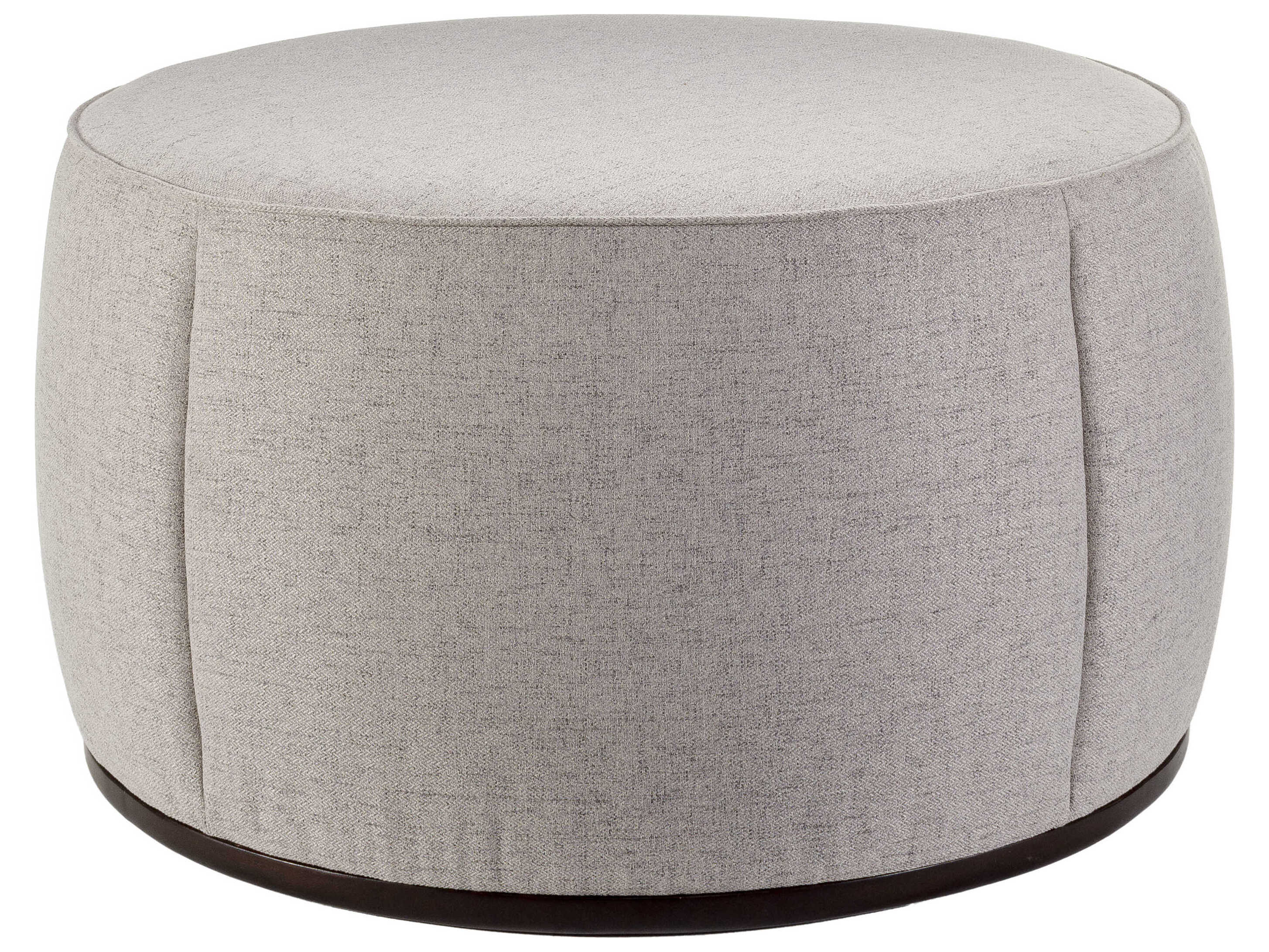 Surya Lanza Dark Brown Tan Upholstered Ottoman