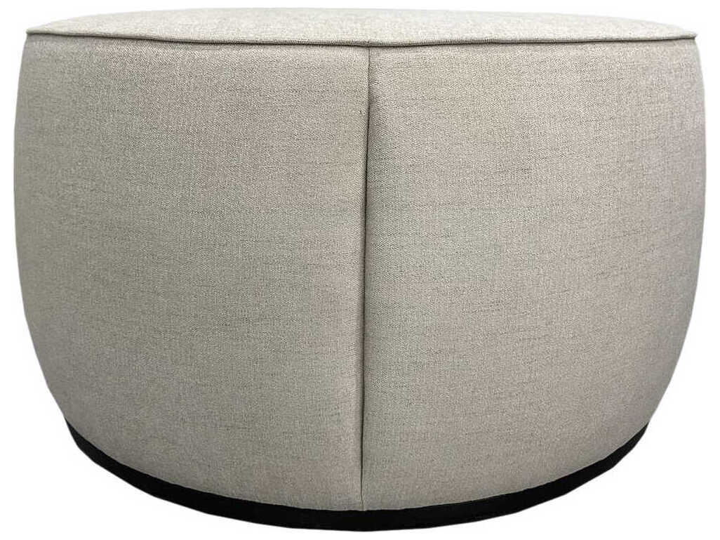 Surya Lanza Dark Brown Beige Upholstered Ottoman