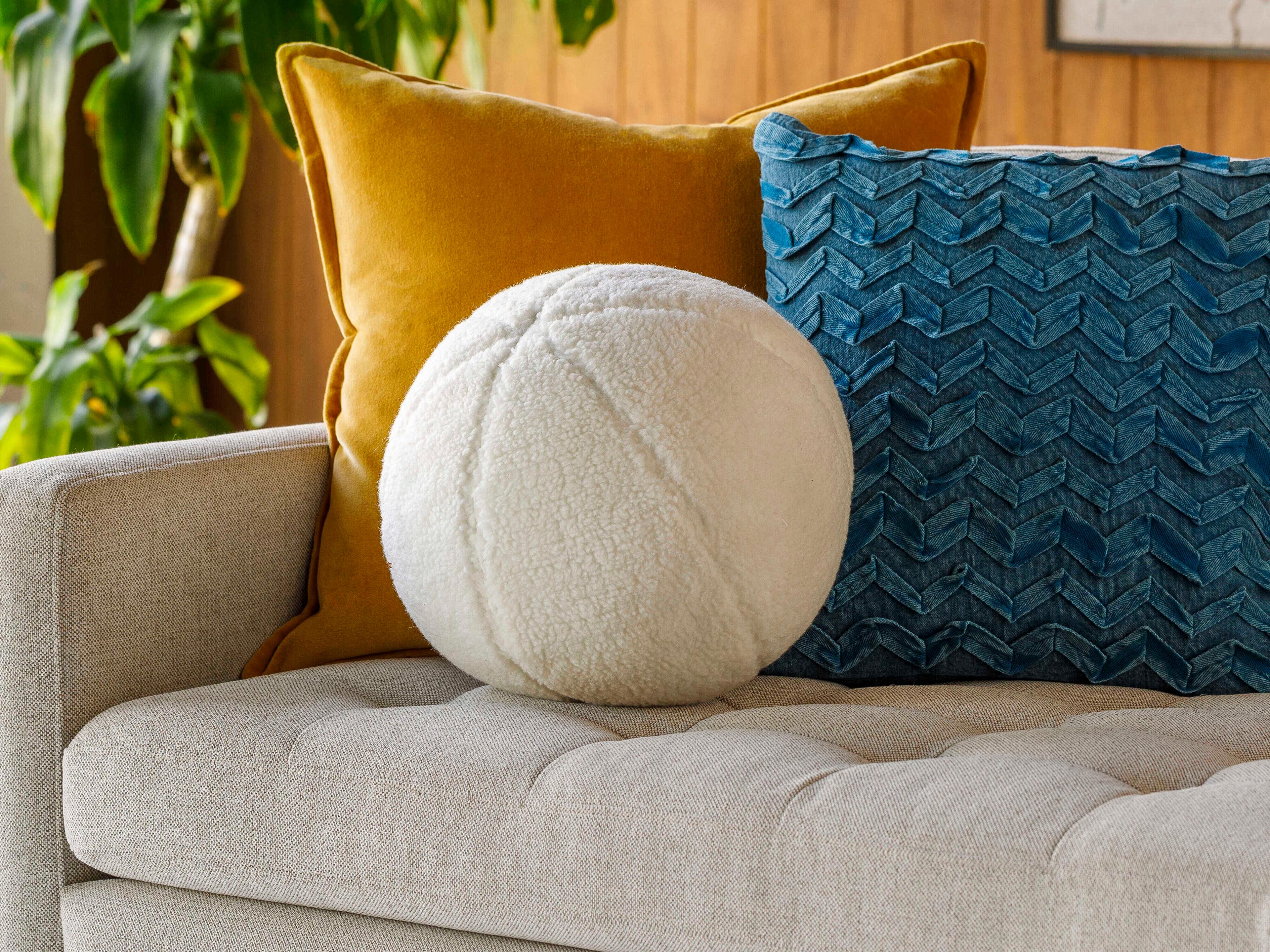 Surya Bola White Pillow