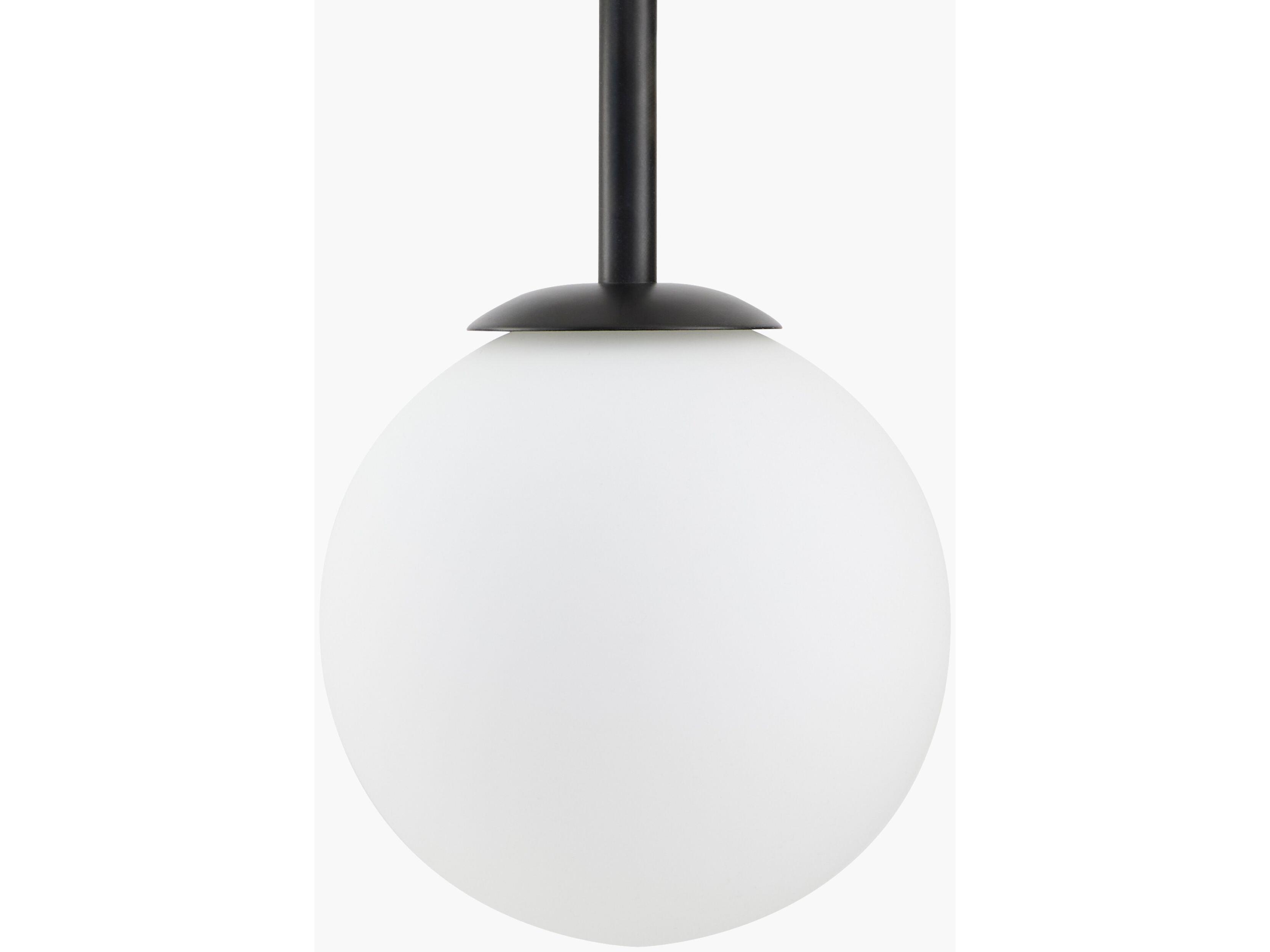 Surya Laon 6-Light Black Globe Chandelier