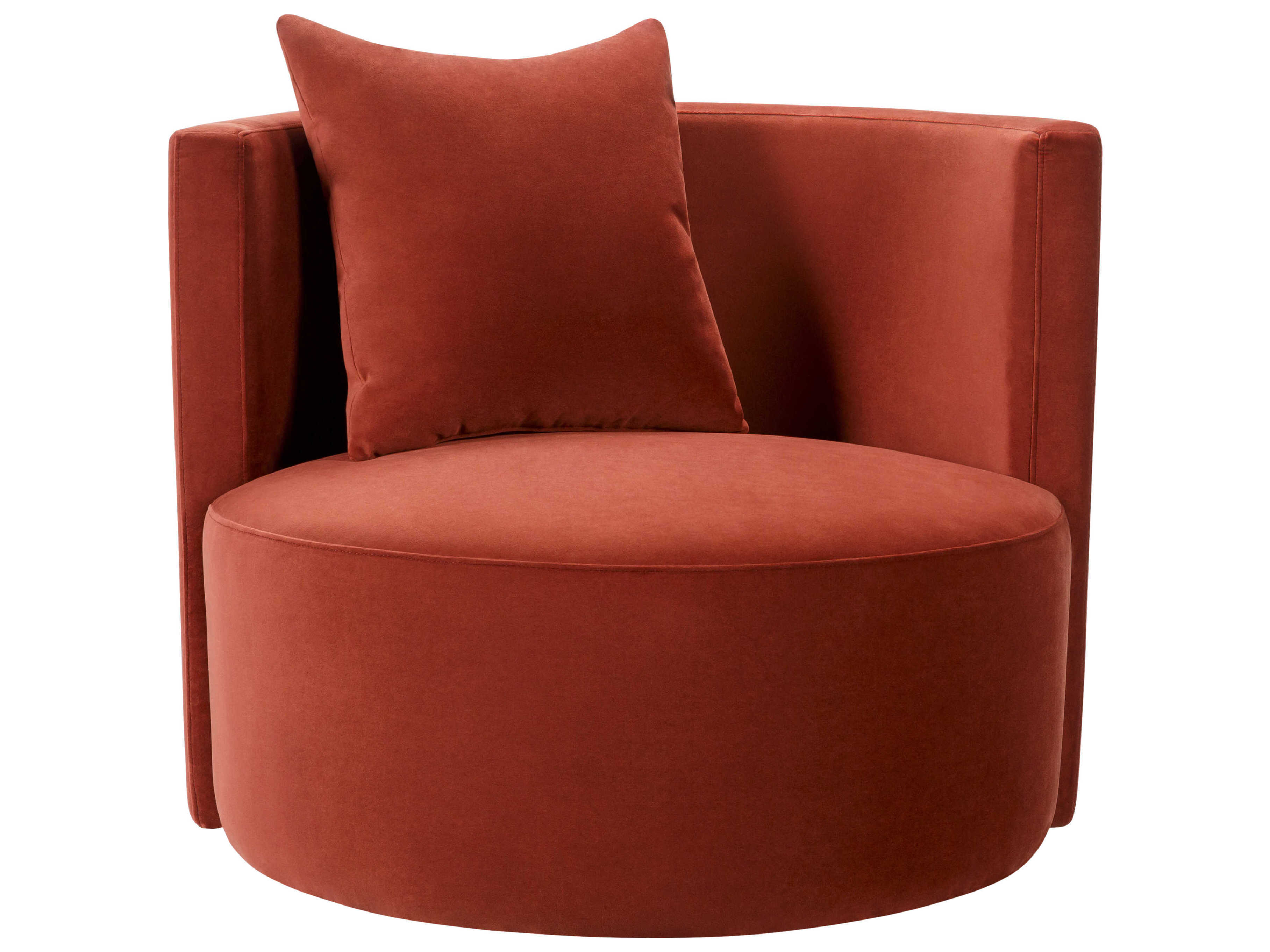Surya Lorient Swivel Burgundy Accent Chair