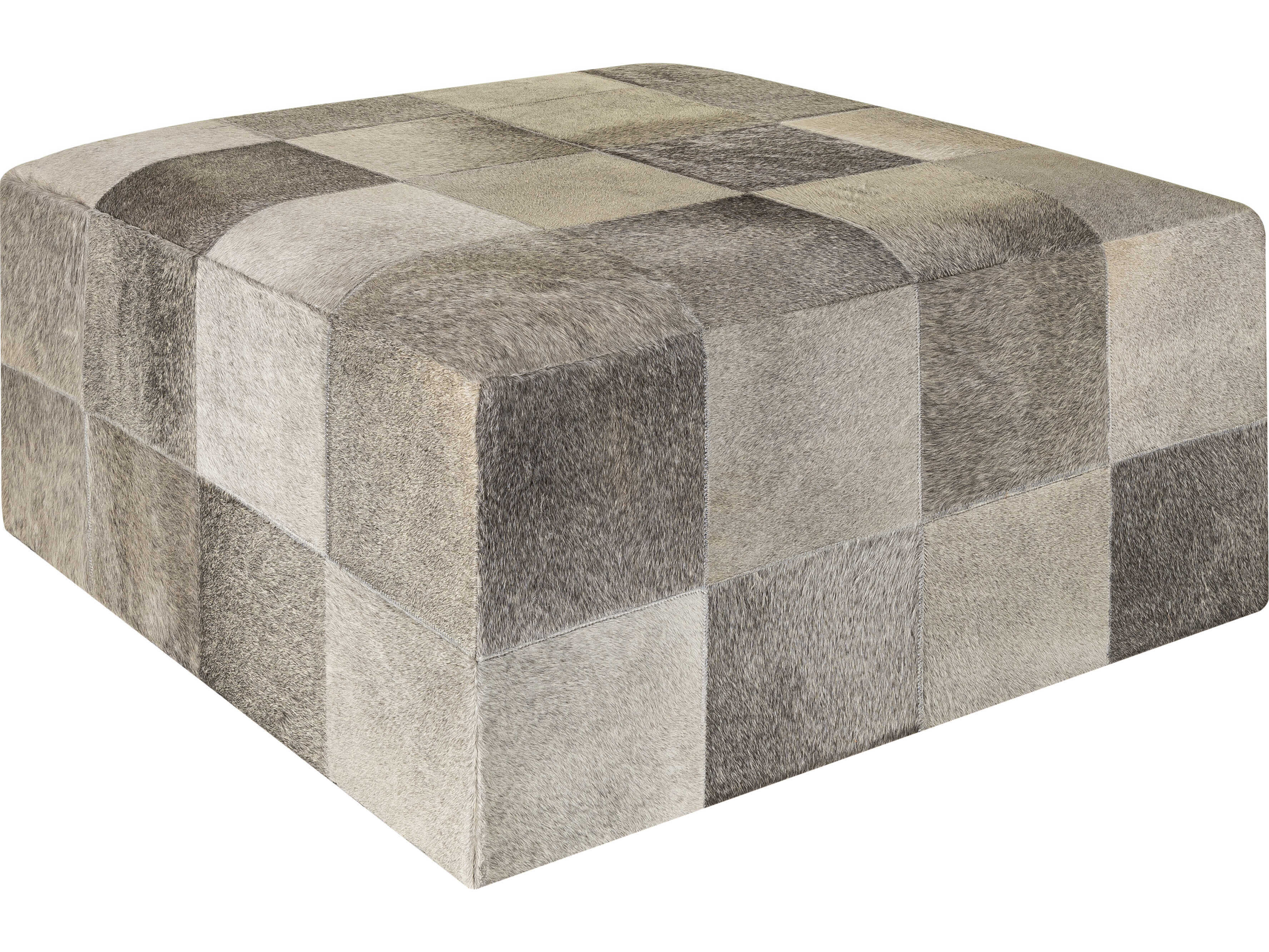 Surya Laredo Gray Upholstered Ottoman