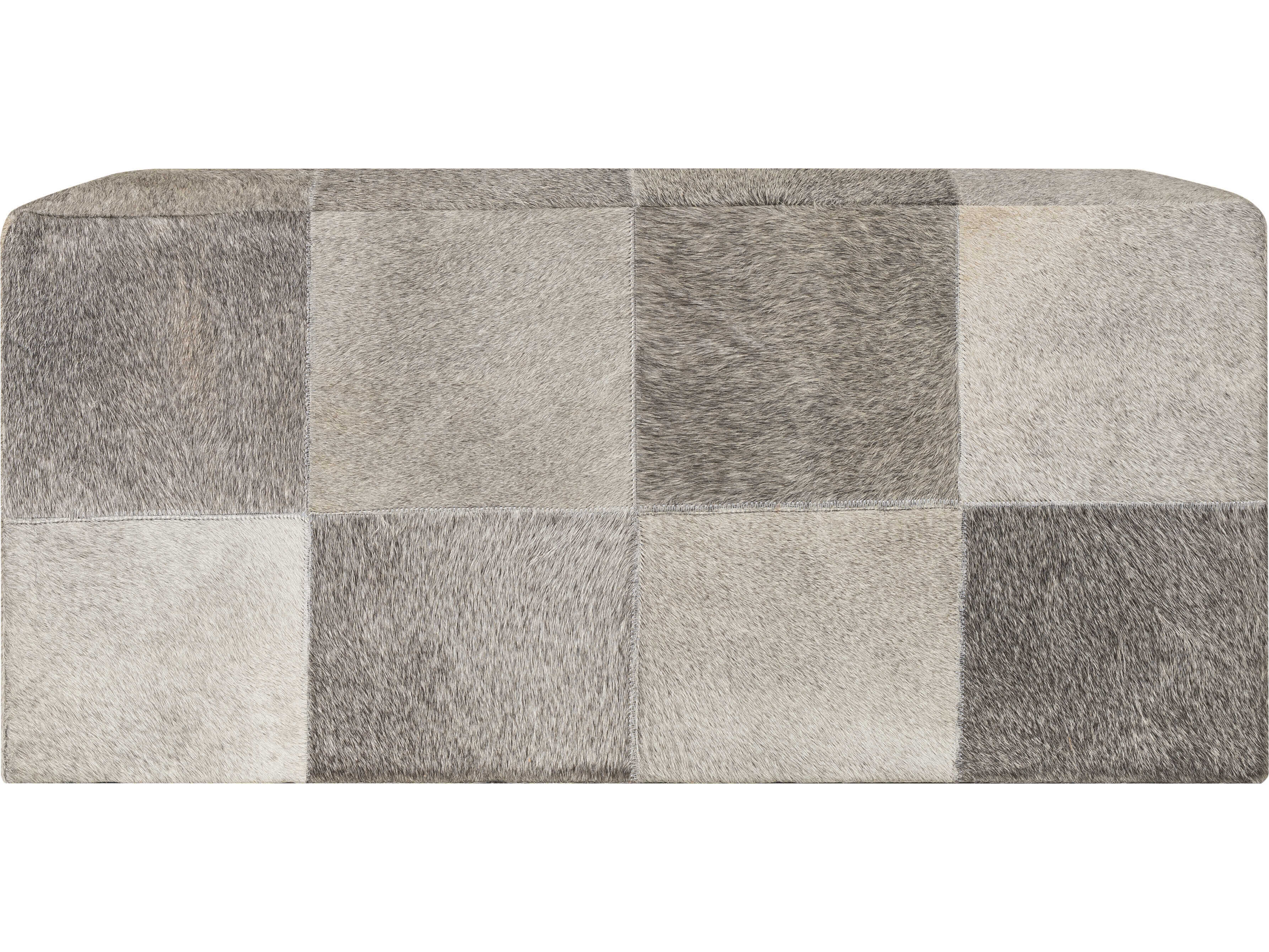 Surya Laredo Gray Upholstered Ottoman