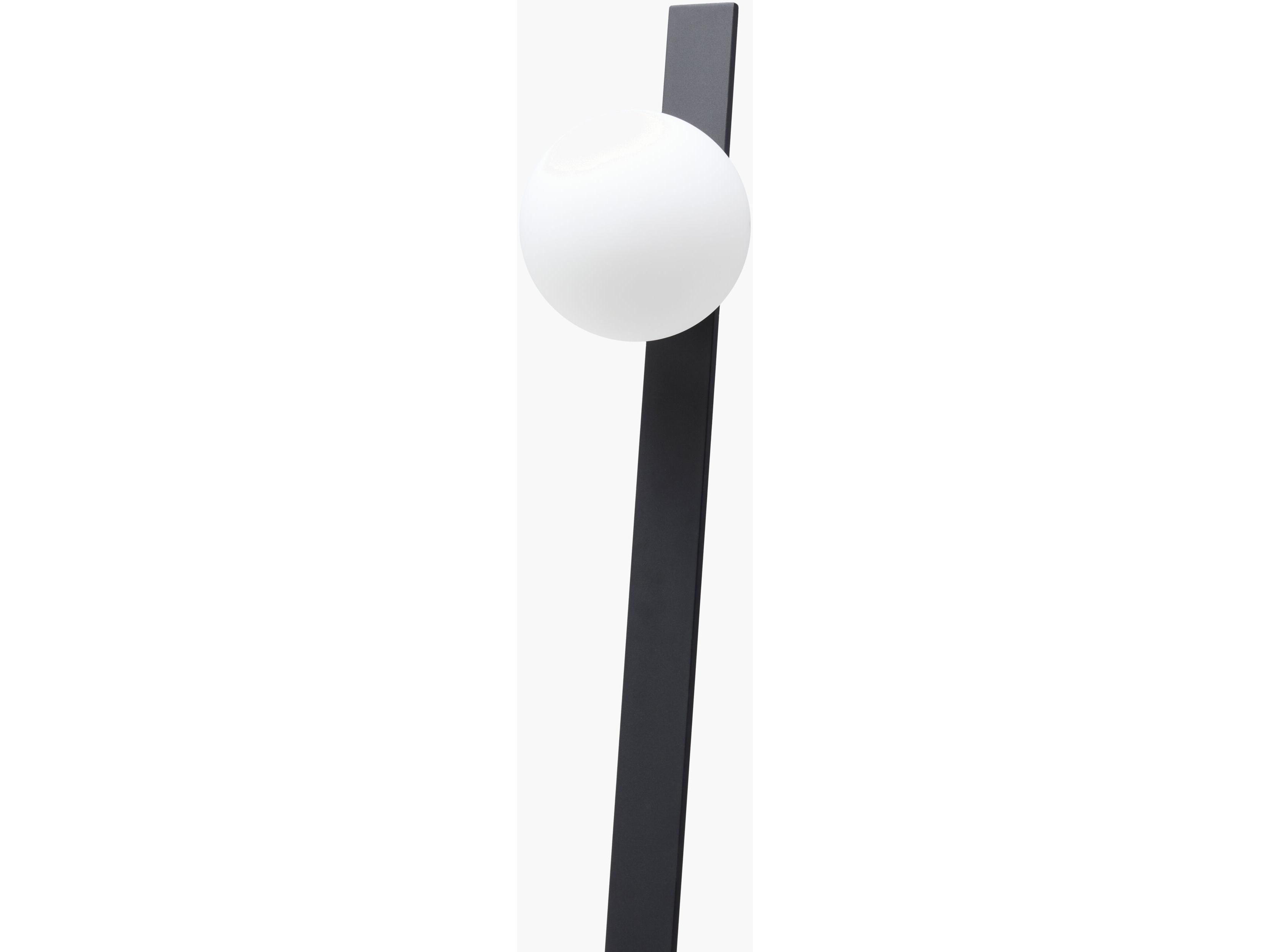 Surya Lubango Black White Glass Floor Lamp
