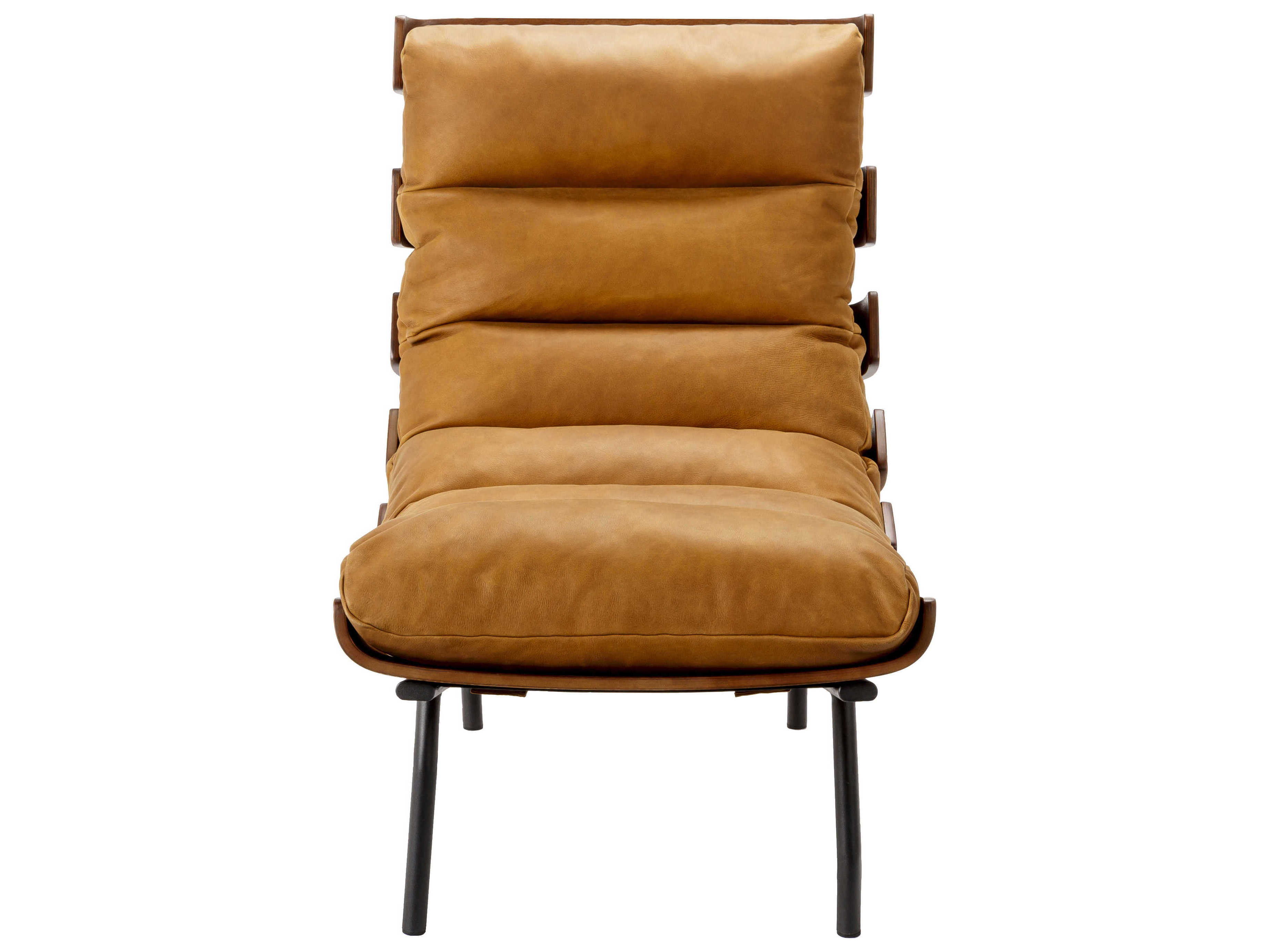 Surya Laval Brown Leather Accent Chair