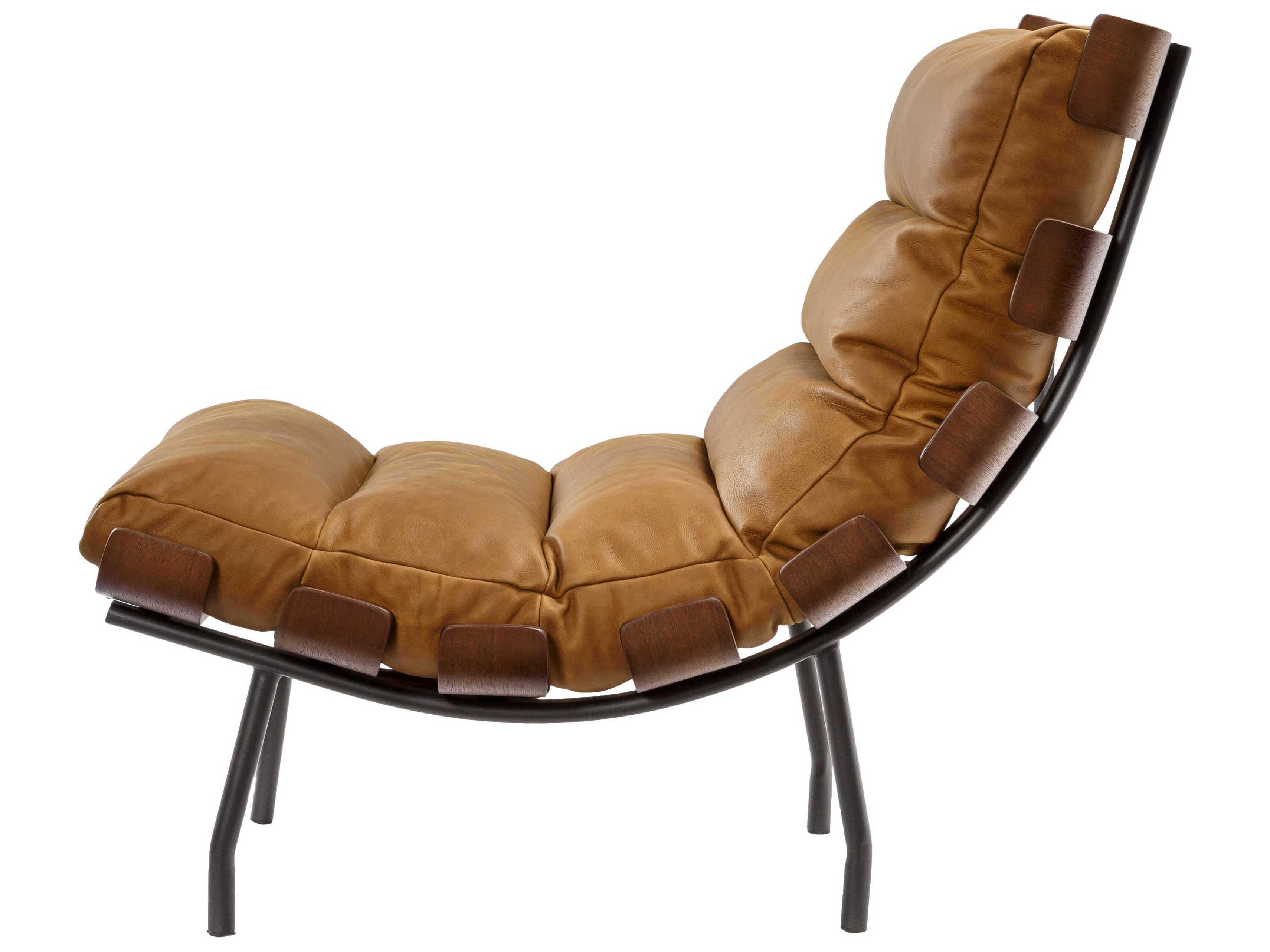 Surya Laval Brown Leather Accent Chair
