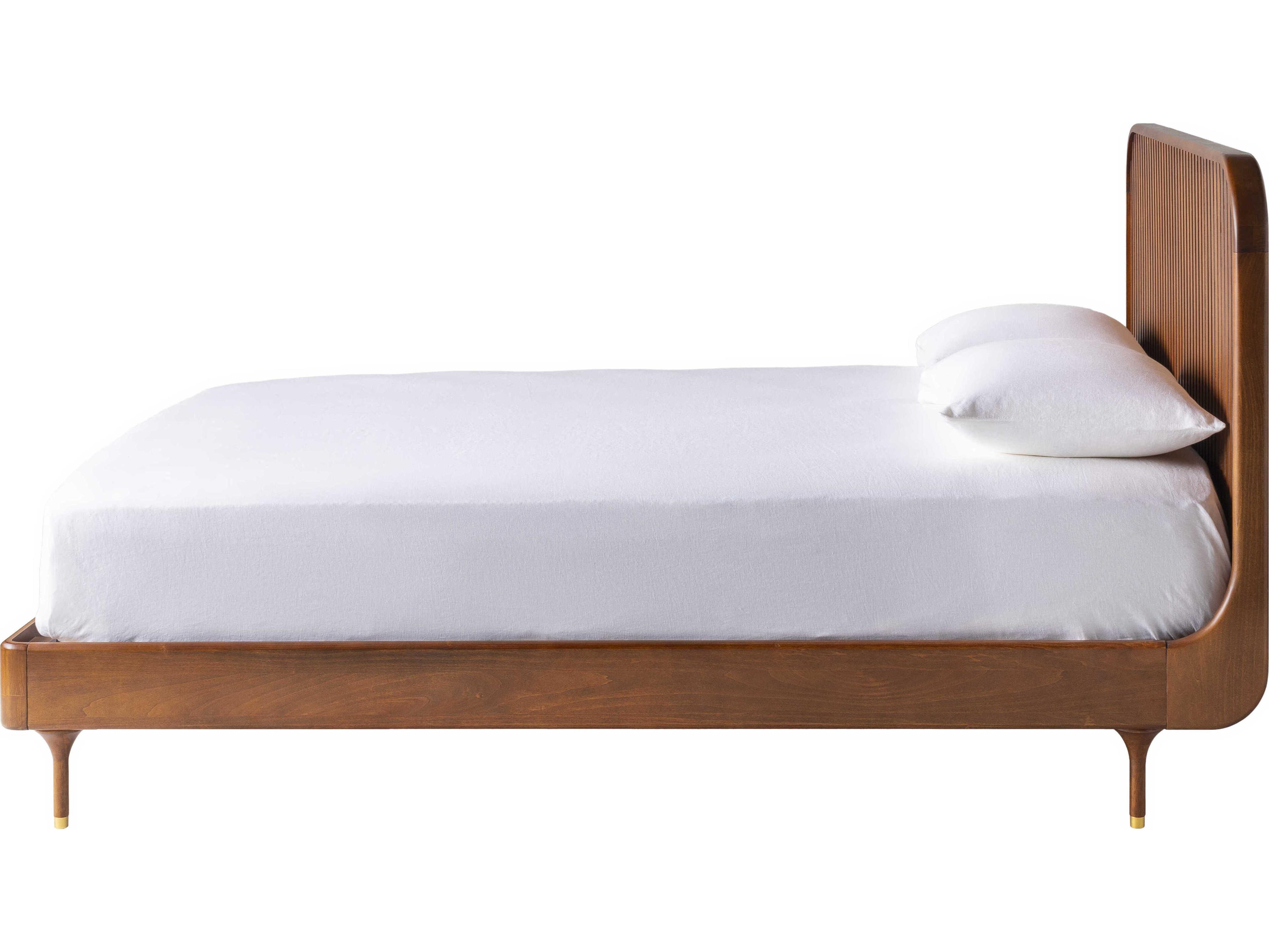 Surya Madri Brown Poplar Wood King Platform Bed