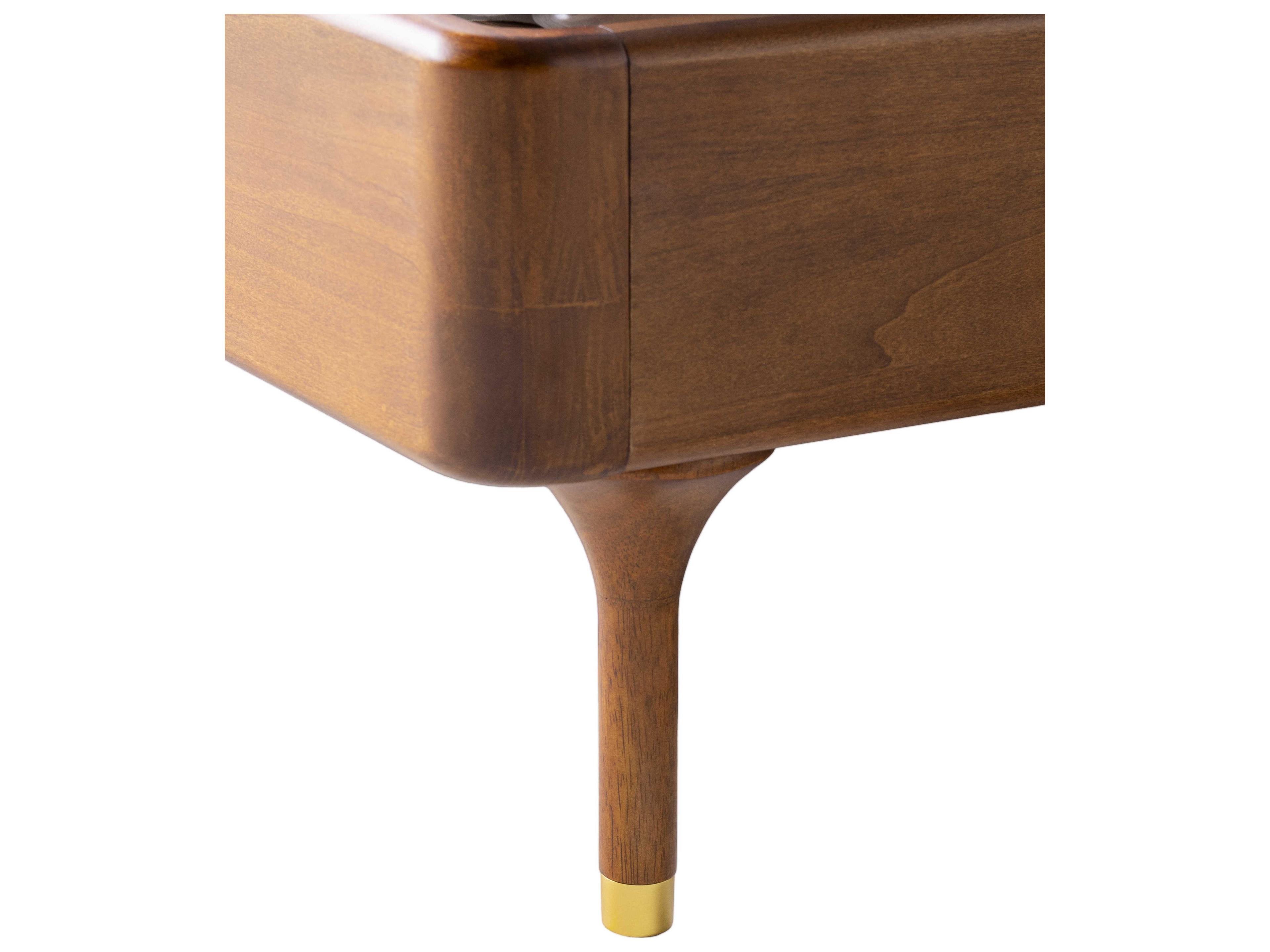 Surya Madri Brown Poplar Wood Queen Platform Bed