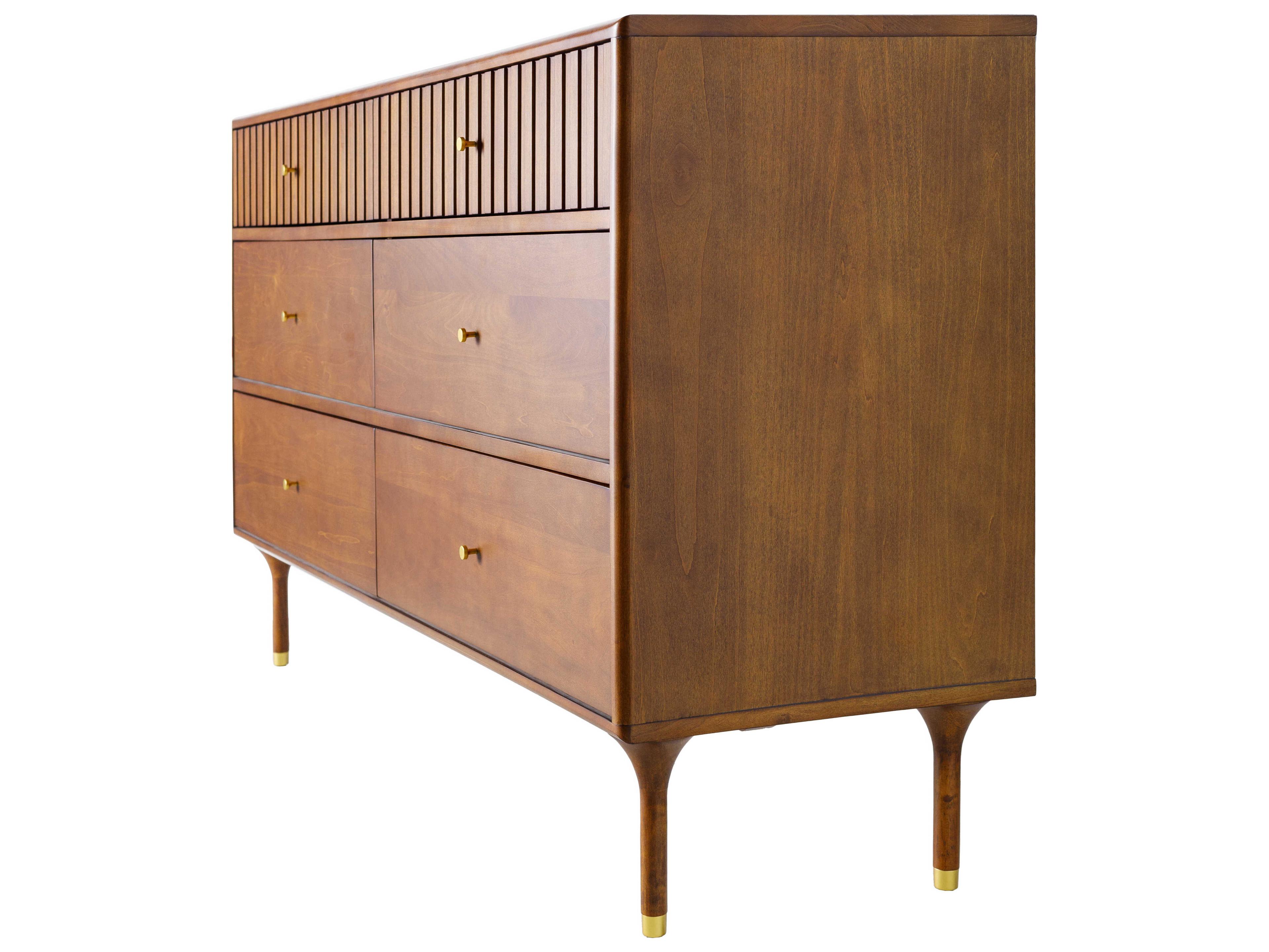 Surya Madri 6-Drawers Poplar Wood Double Dresser