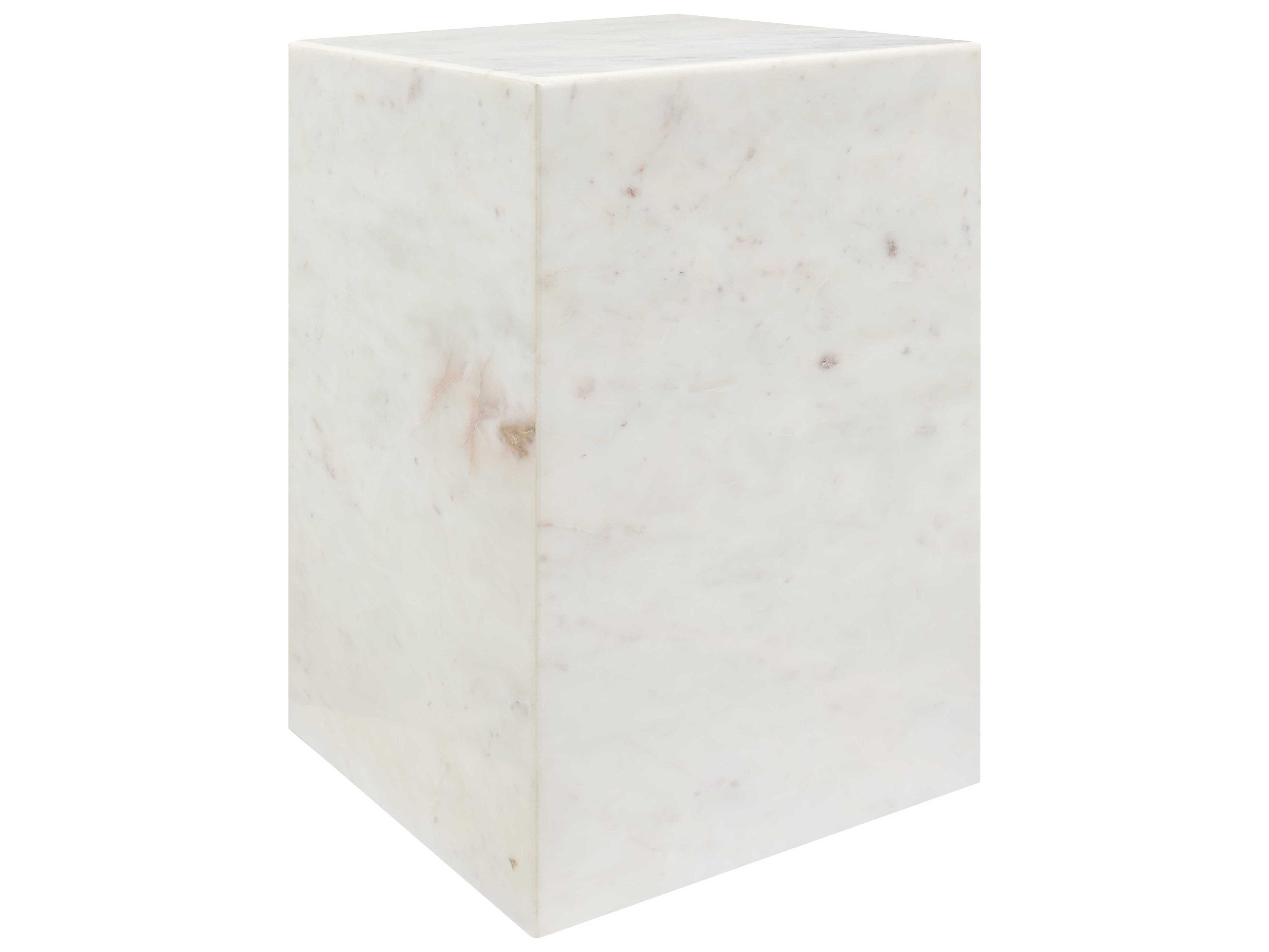Surya Metier Square Marble White End Table
