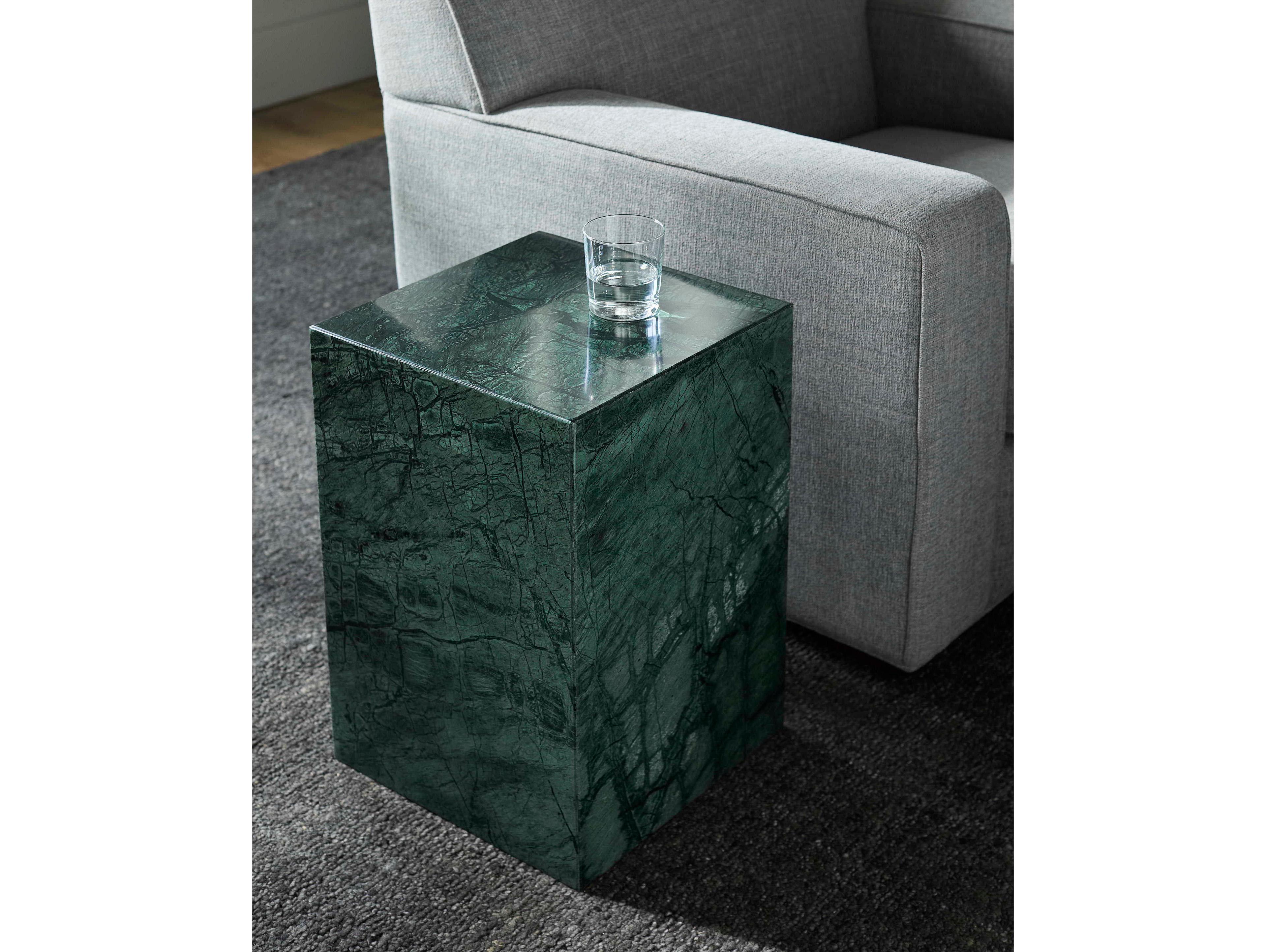 Surya Metier Square Marble Green End Table
