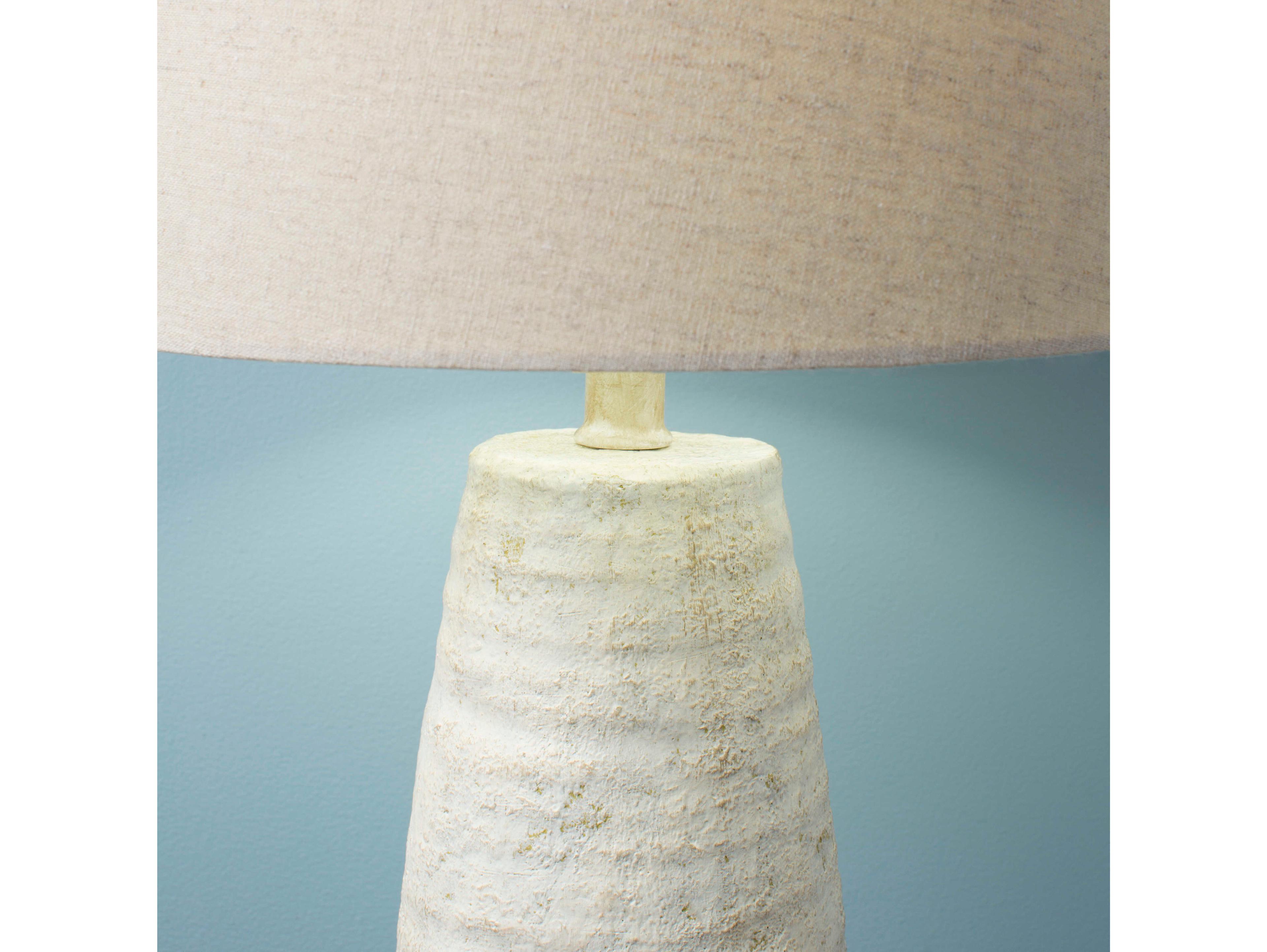 Surya Maggie Ivory Linen Off White Buffet Lamp