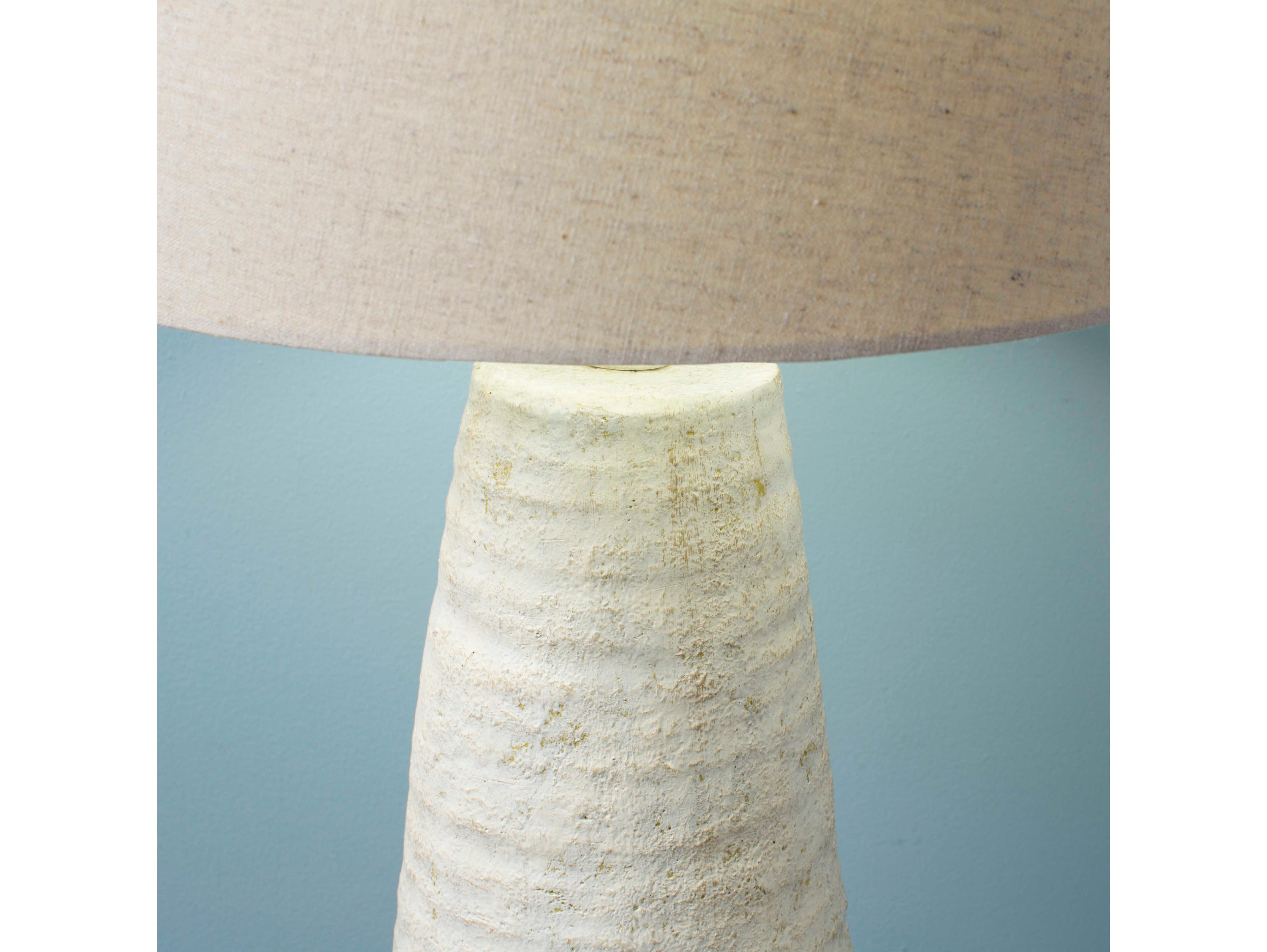 Surya Maggie Ivory Linen Off White Buffet Lamp