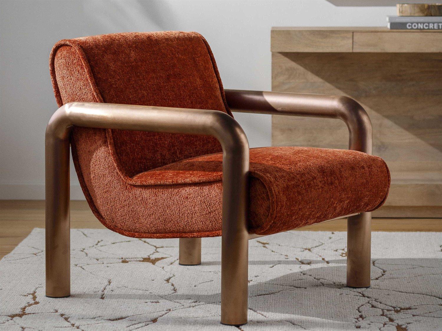 Surya Magnus Orange Accent Chair