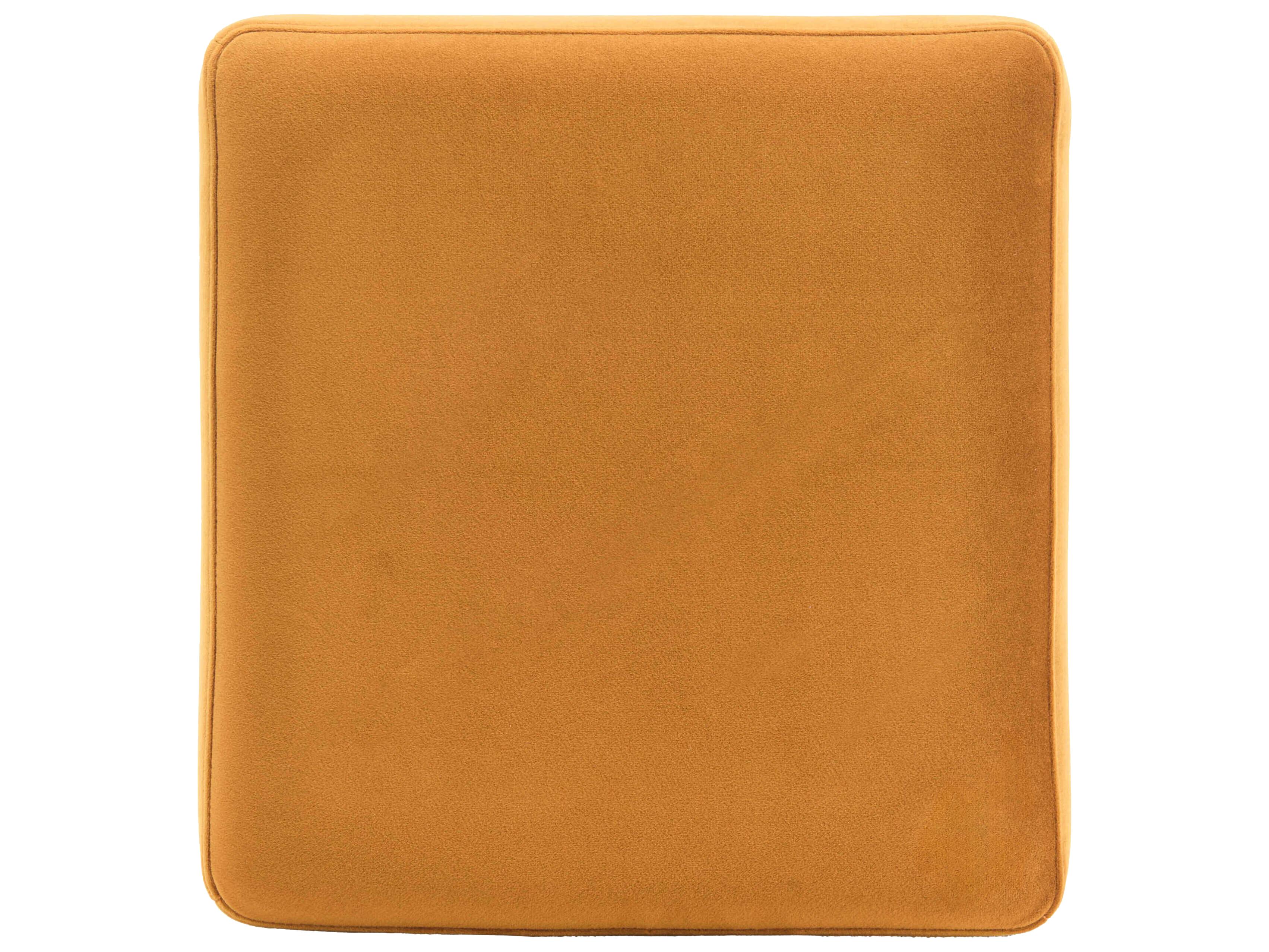 Surya Miraya Mustard Orange Upholstered Ottoman