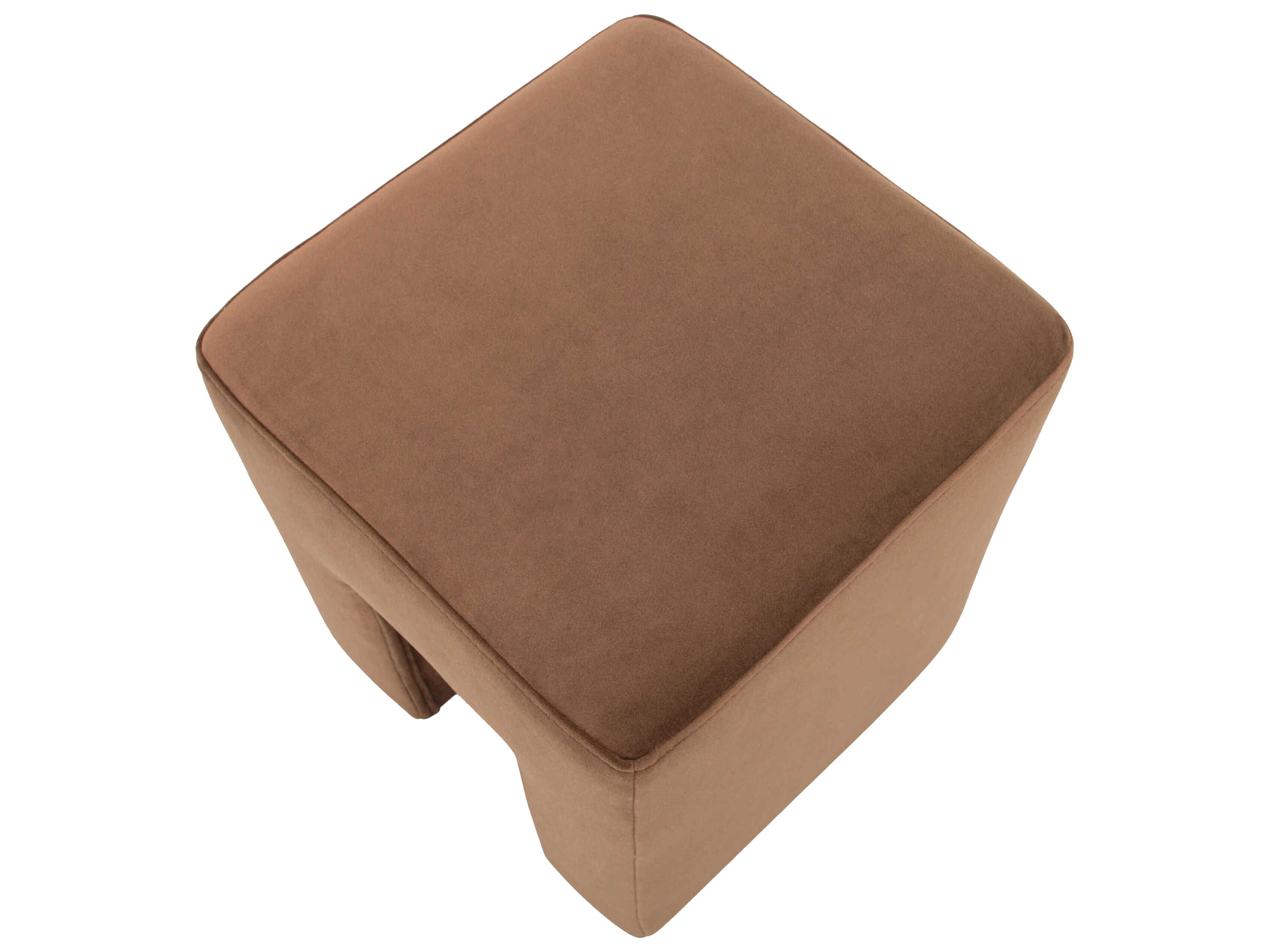 Surya Miraya Brown Upholstered Ottoman