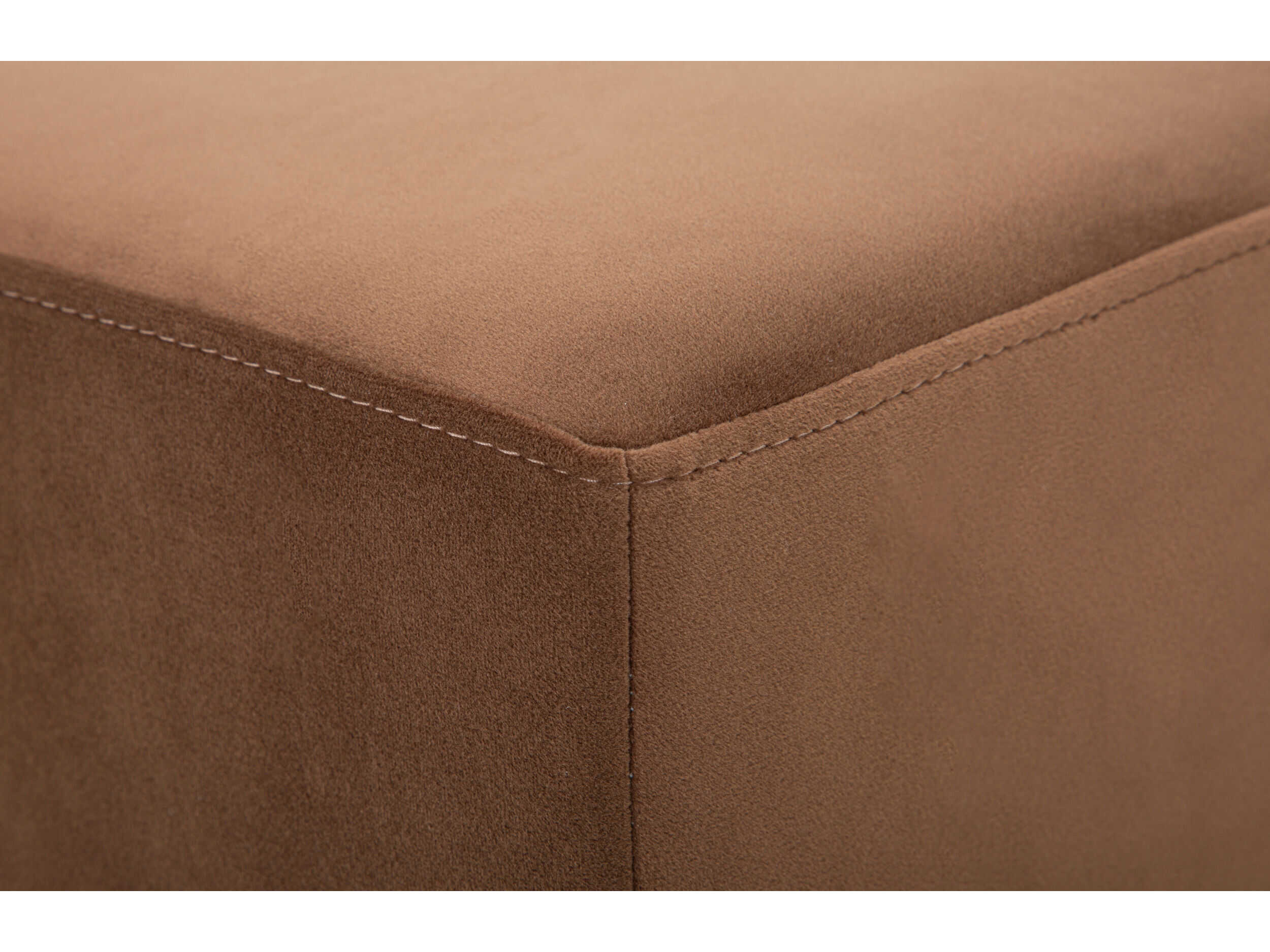 Surya Miraya Brown Upholstered Ottoman