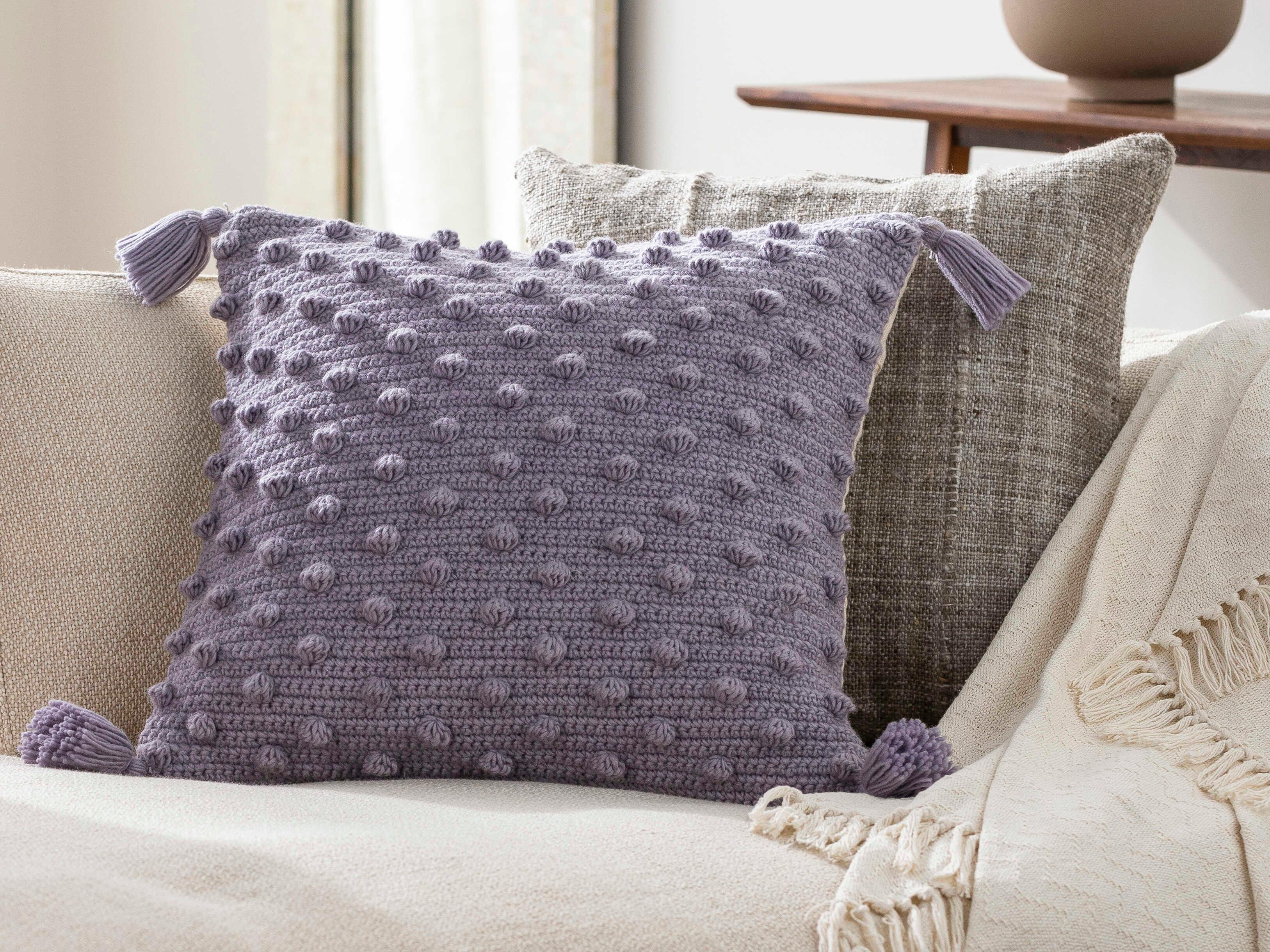 Surya Makrome Lavender Pillow