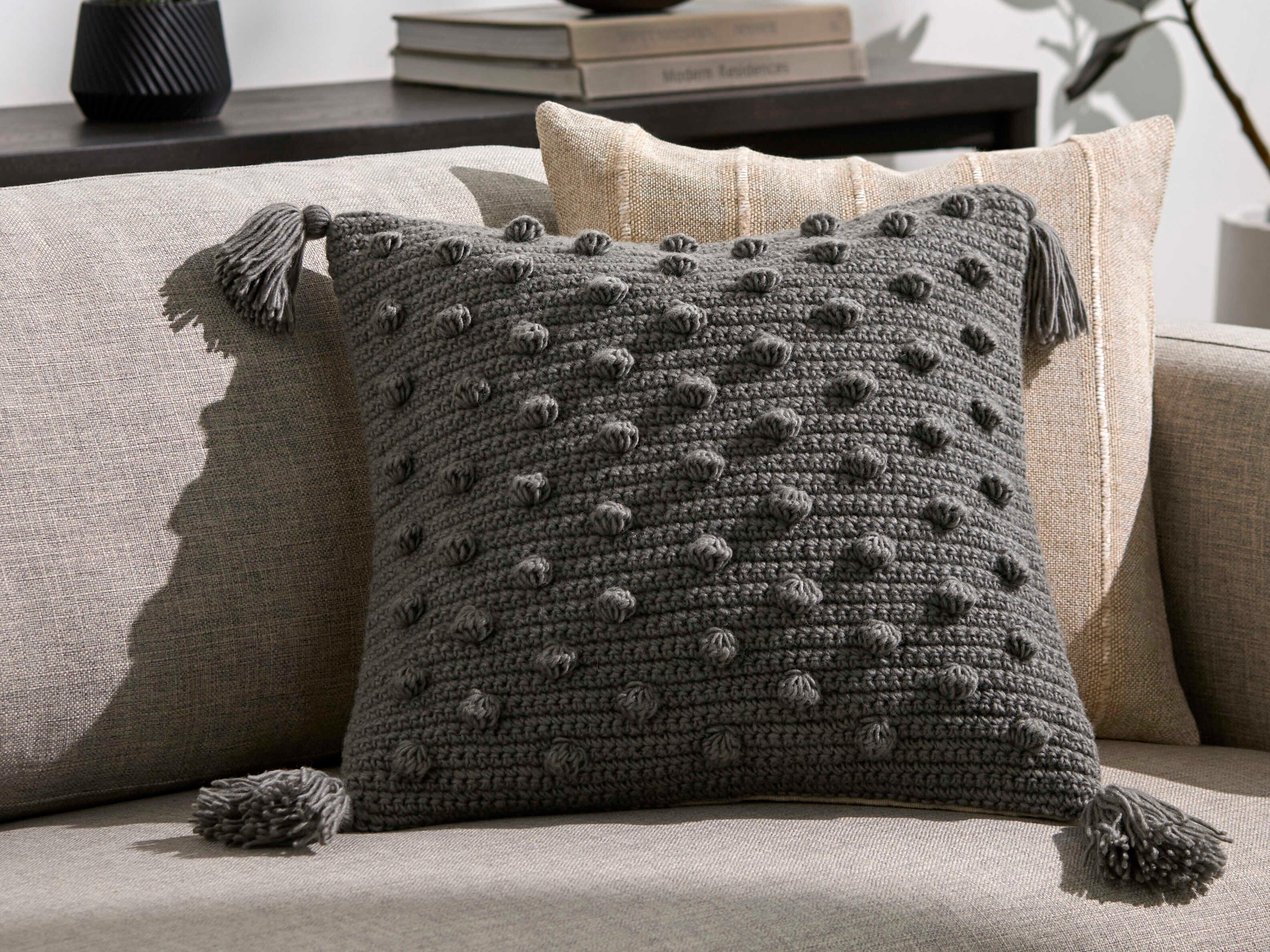 Surya Makrome Light Sage Pillow