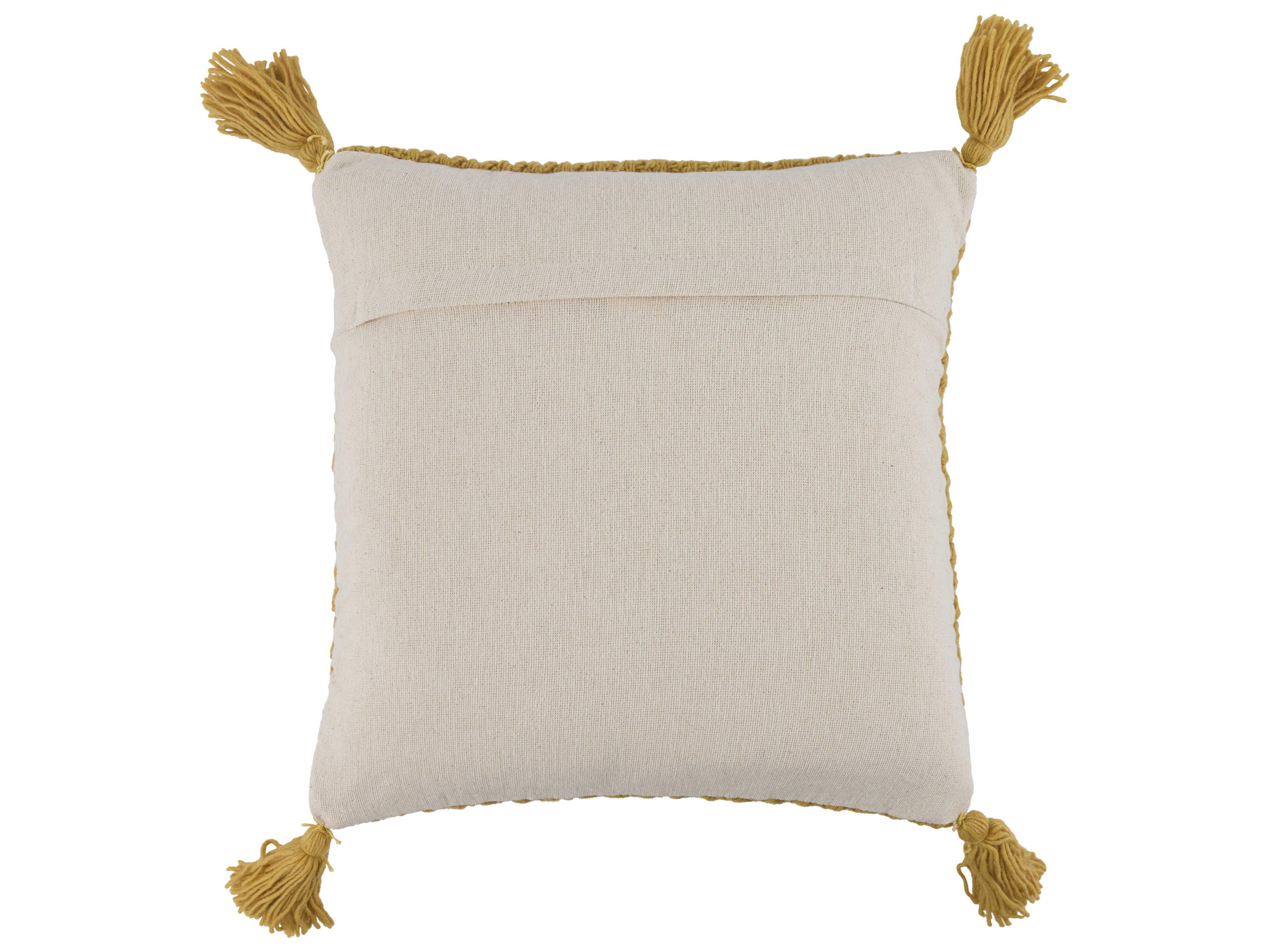 Surya Makrome Saffron Pillow