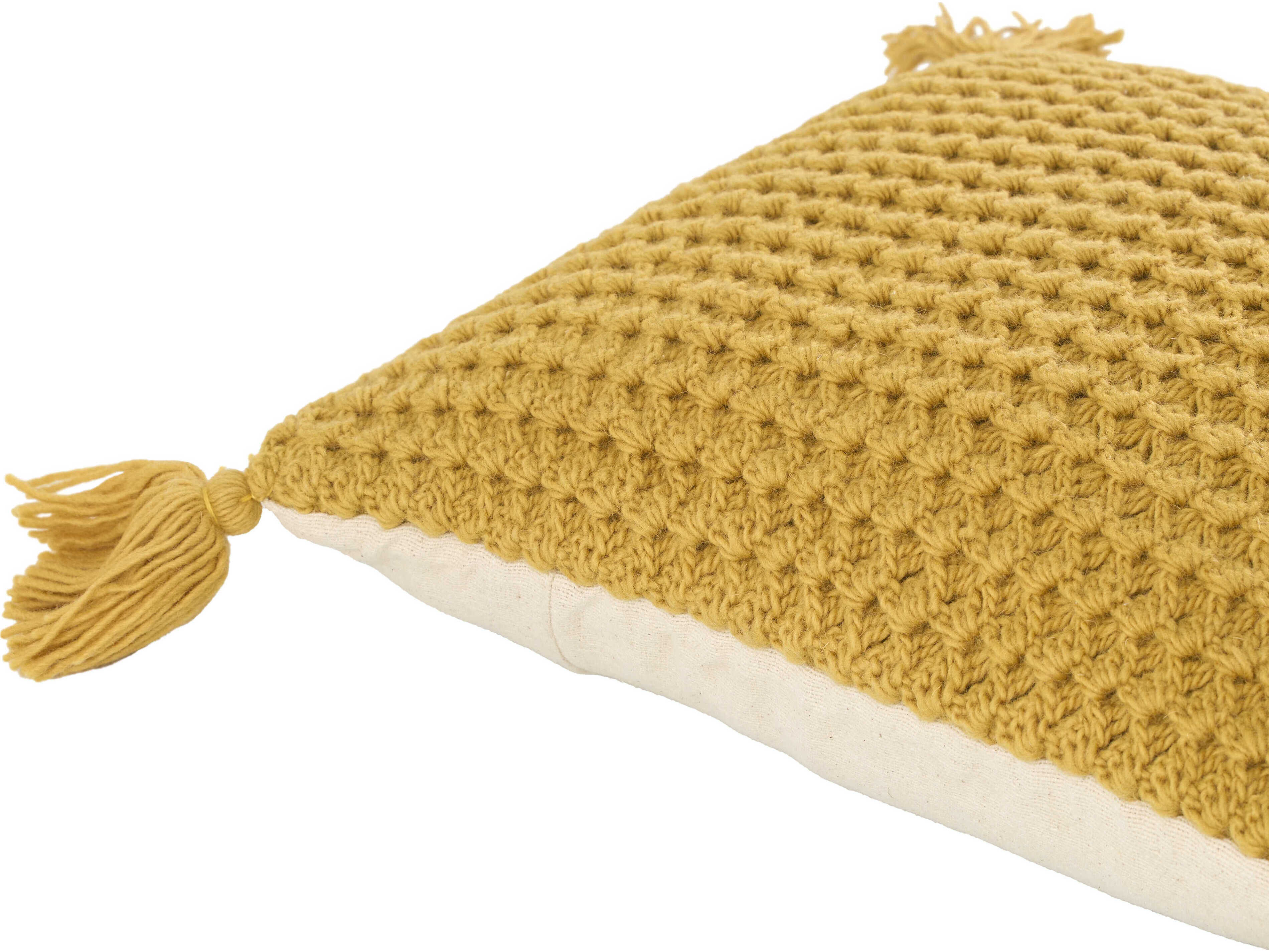 Surya Makrome Saffron Pillow