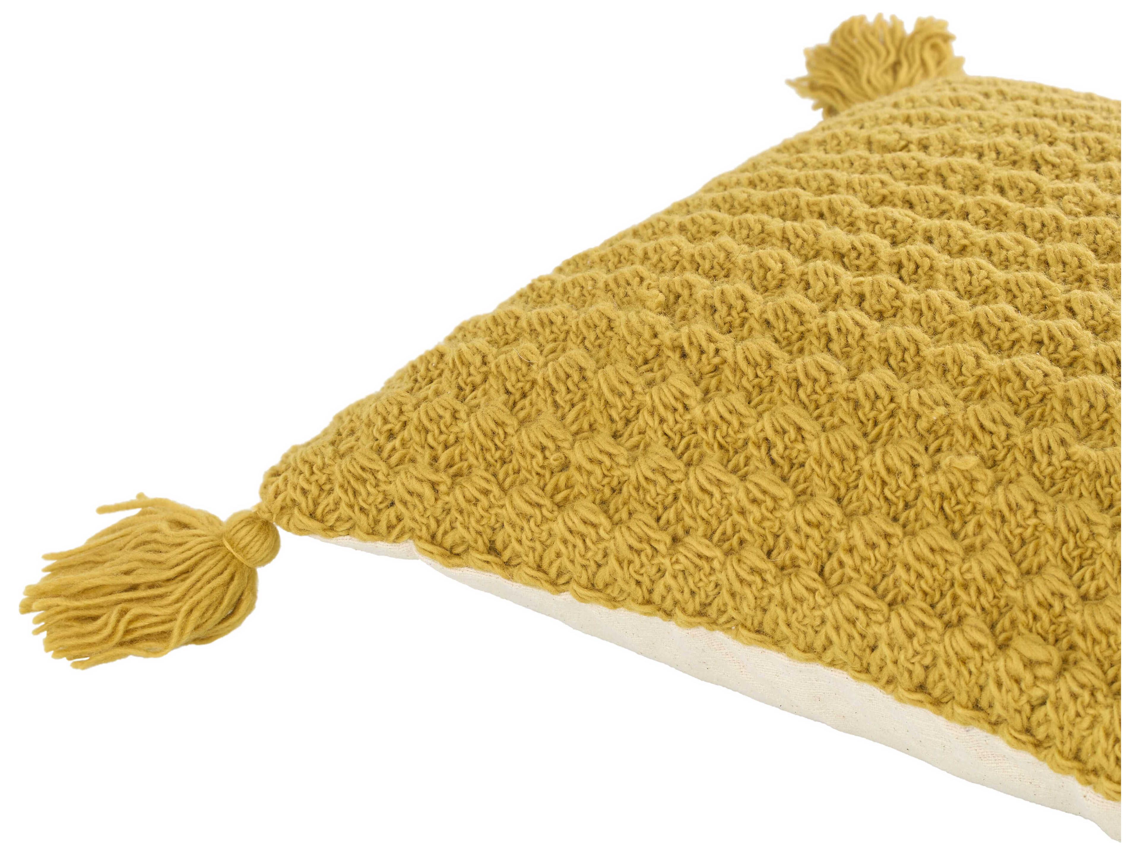 Surya Makrome Yellow Pillow