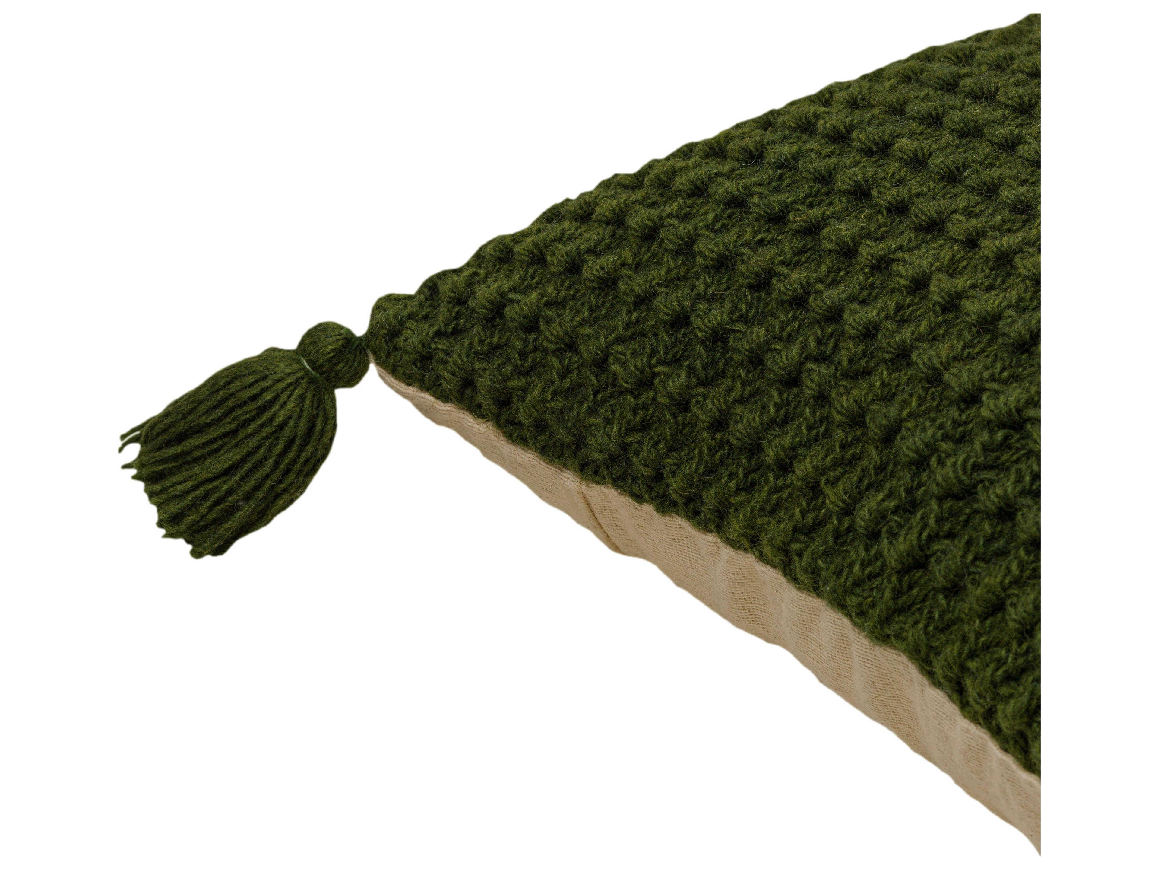 Surya Makrome Grass Green Pillow