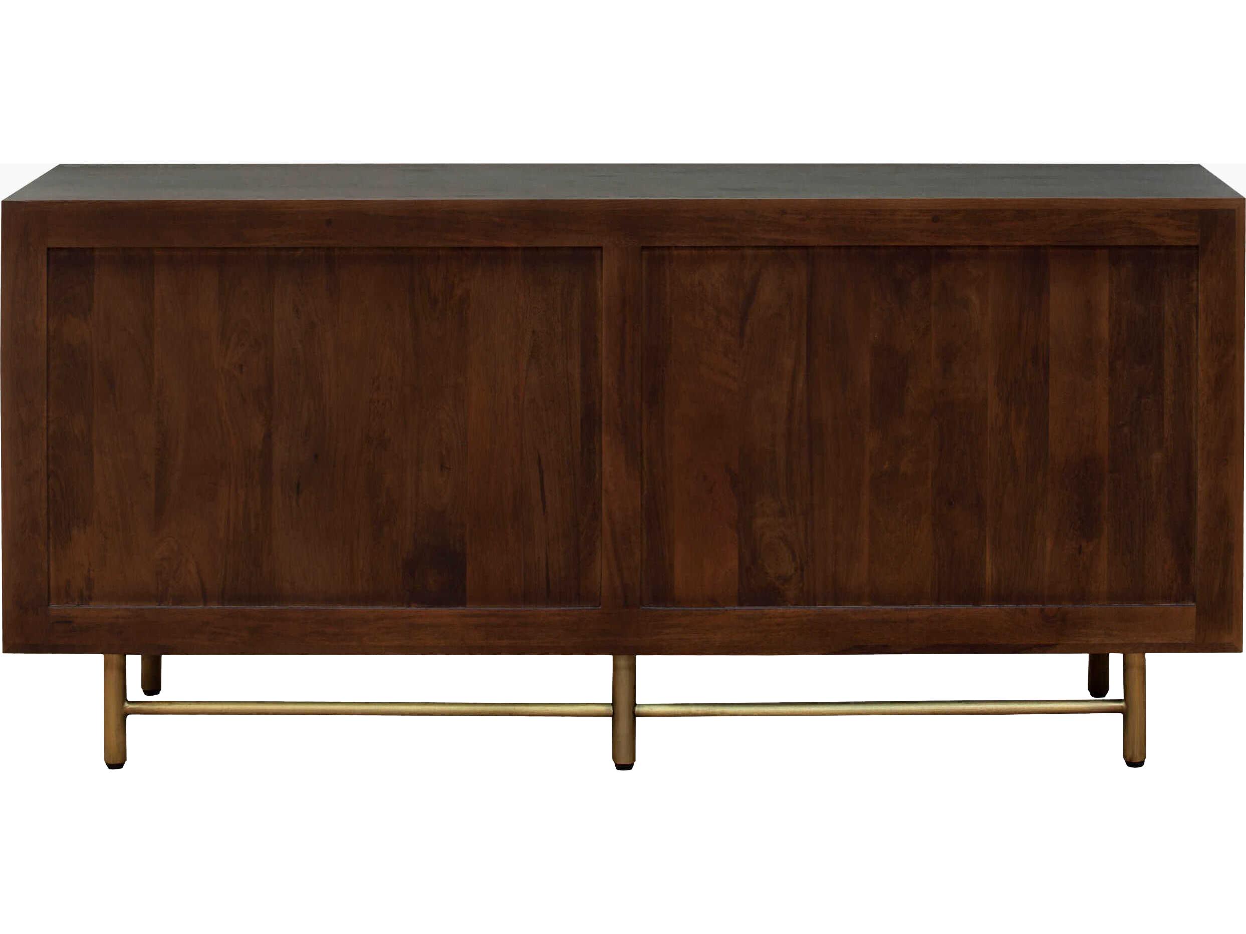 Surya Molander 64" Brown Metallic Brass Sideboard