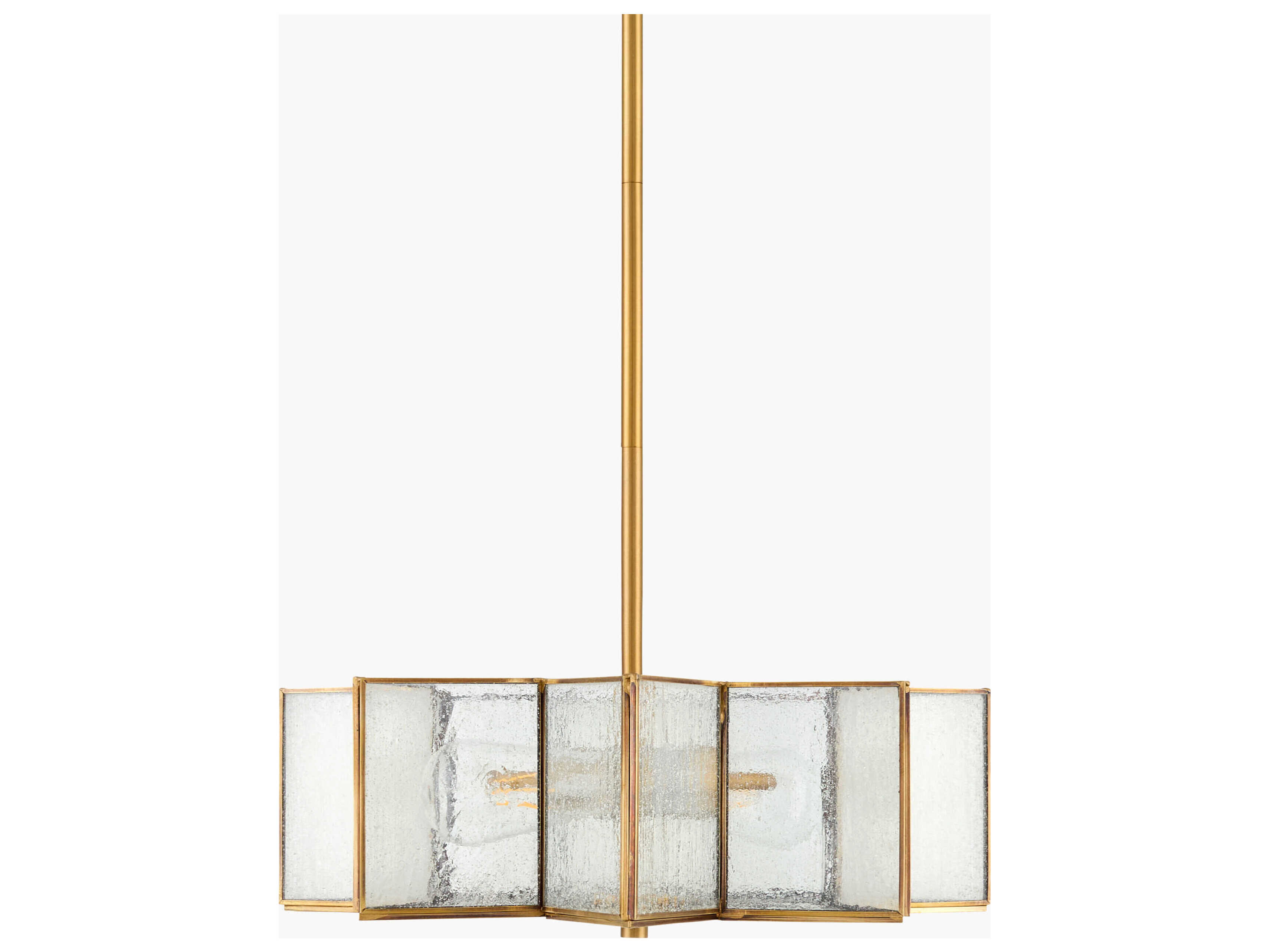 Surya Morella 2-Light Metallic Brass Geometric Pendant