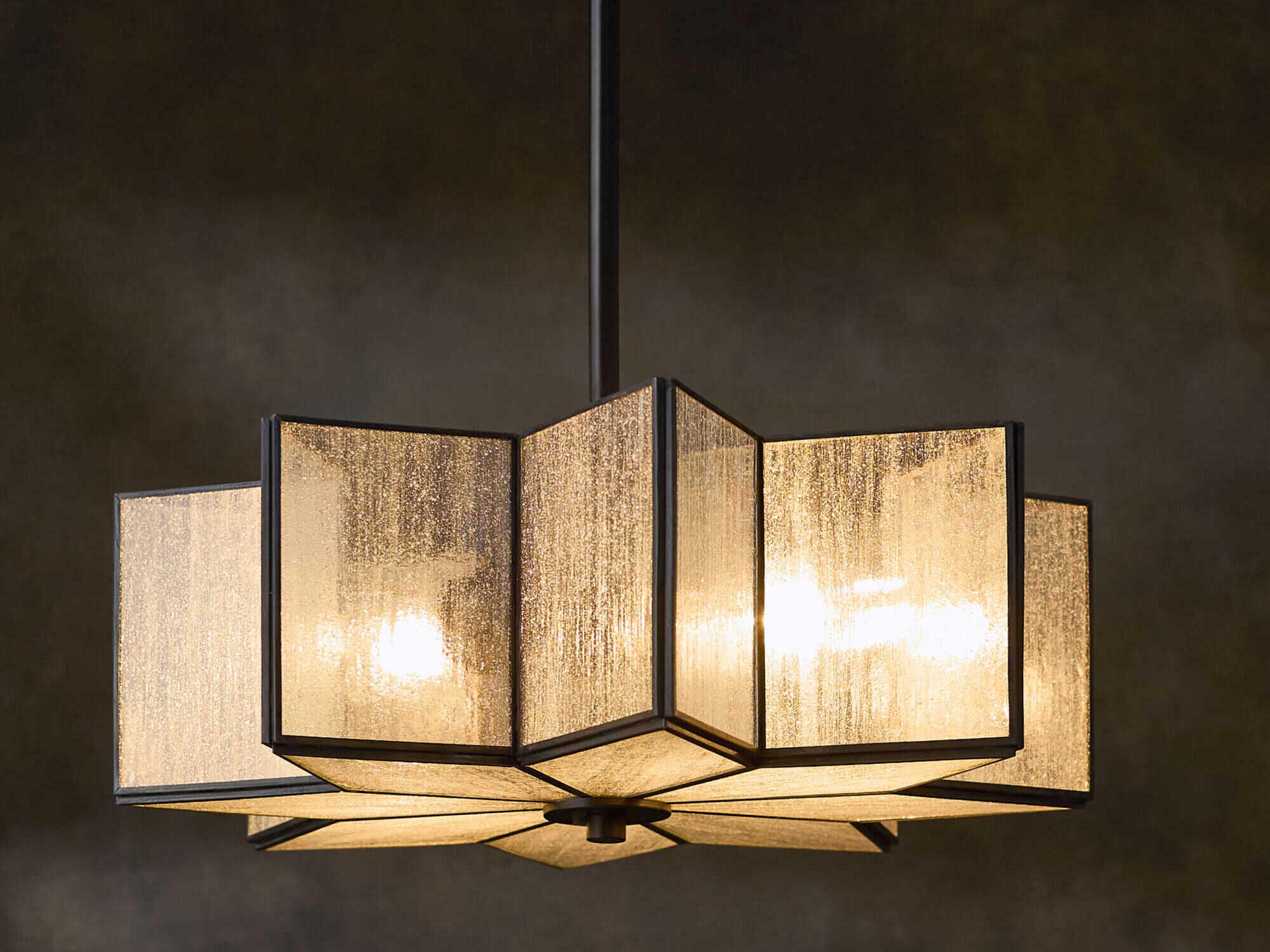 Surya Morella 2-Light Metallic Brass Geometric Semi Flush Mount