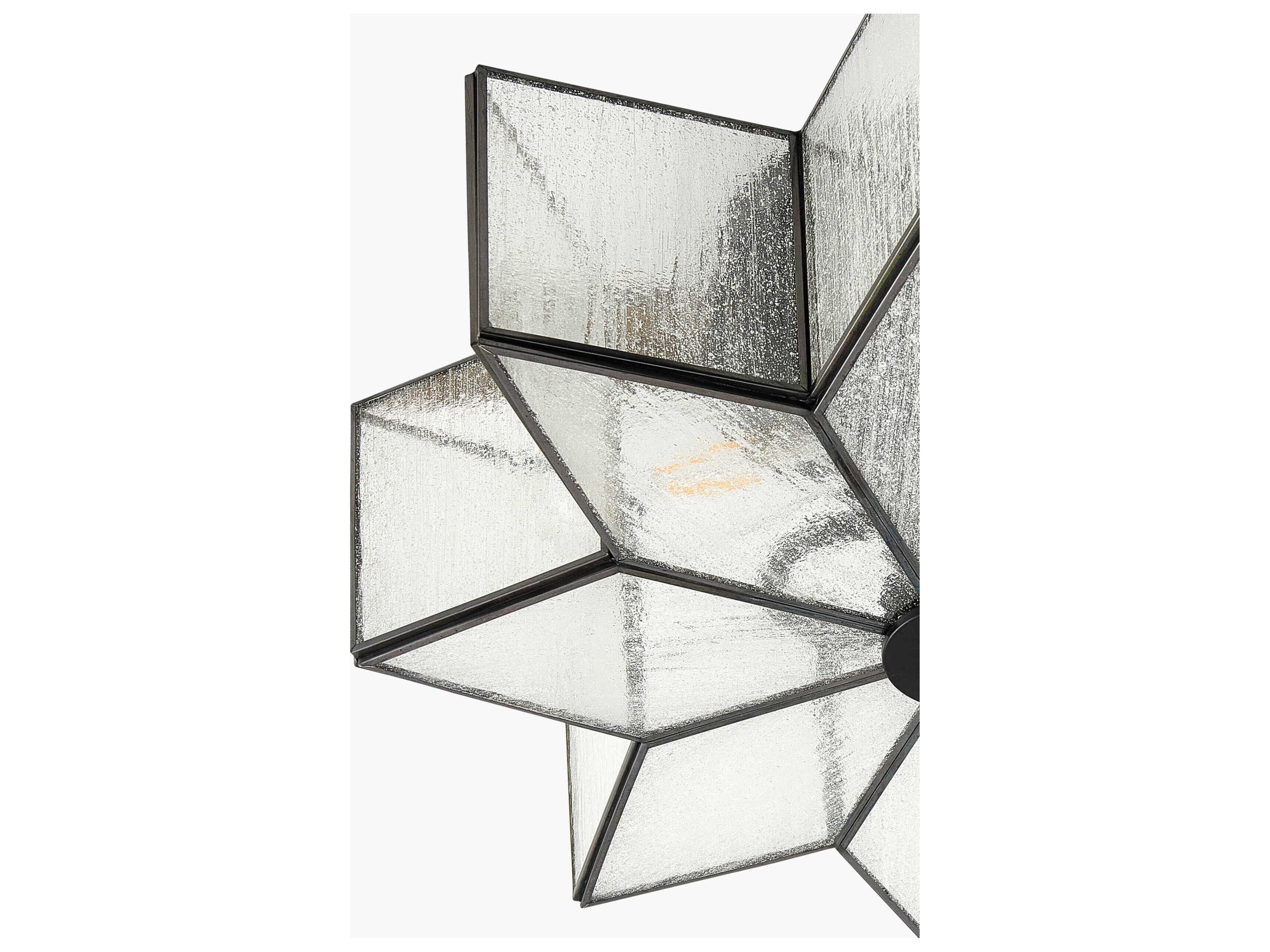 Surya Morella 2-Light Black Geometric Semi Flush Mount