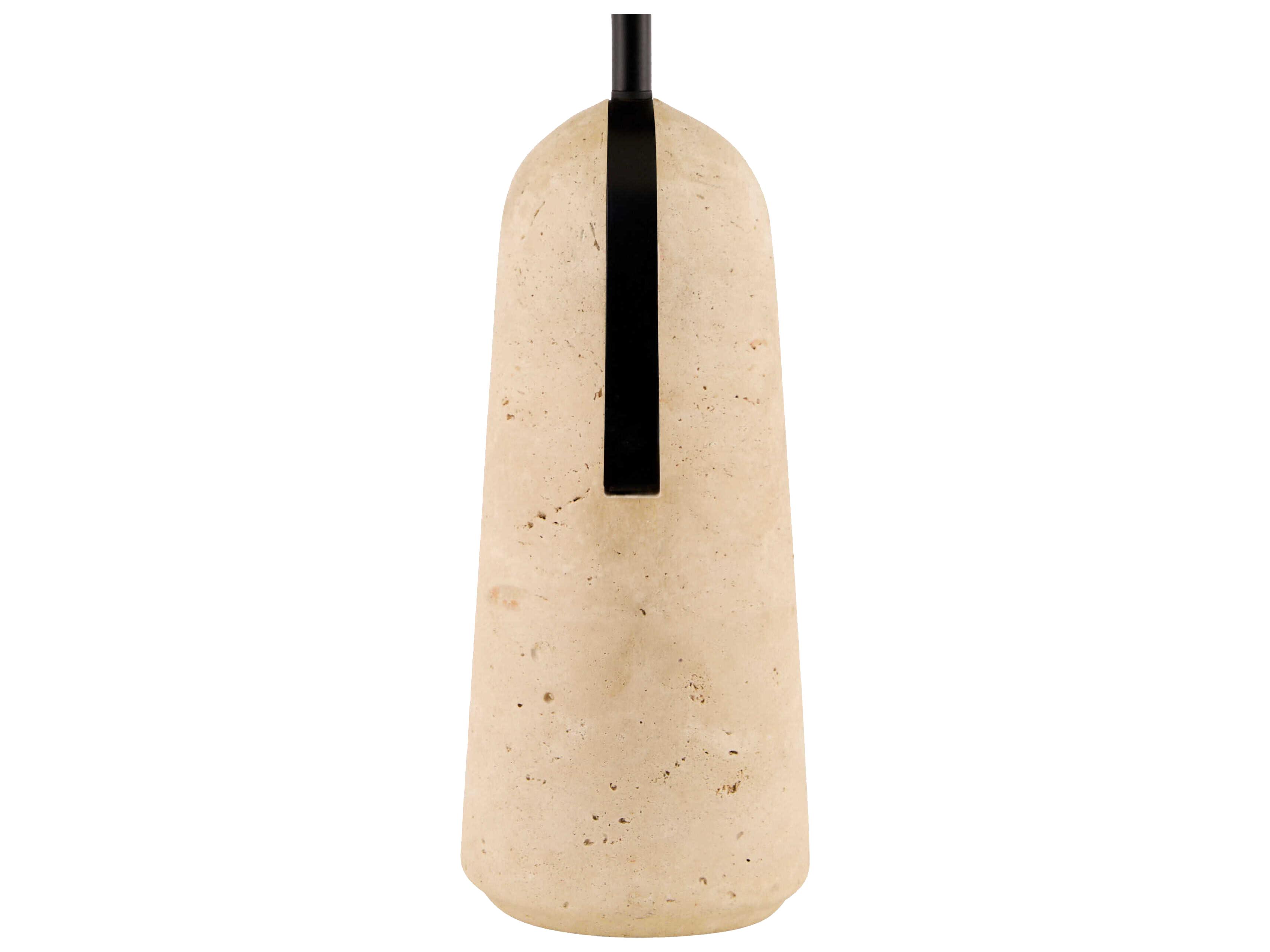 Surya Mopti Brown White Linen Table Lamp