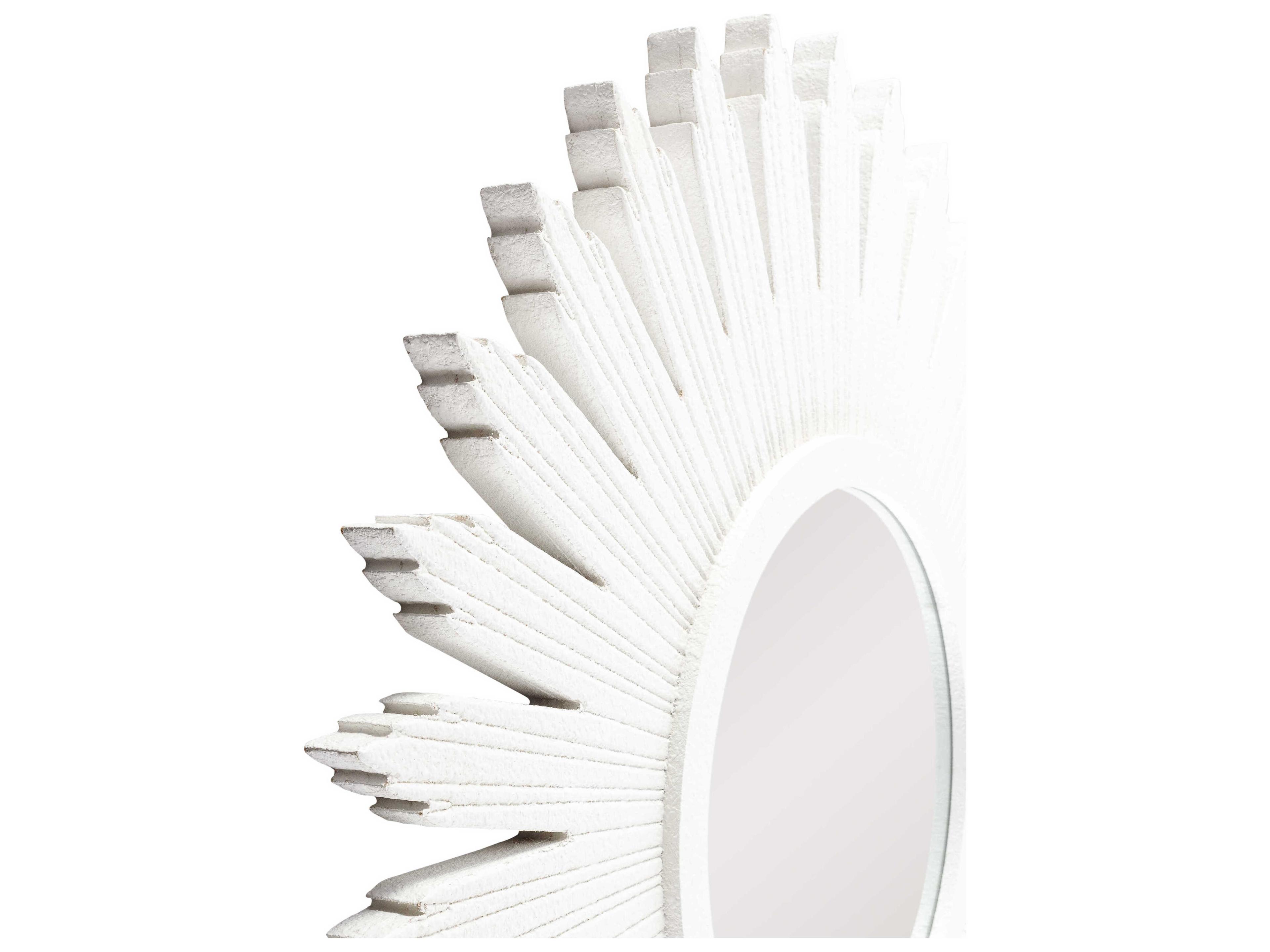 Surya Altair White Sunburst Wall Mirror