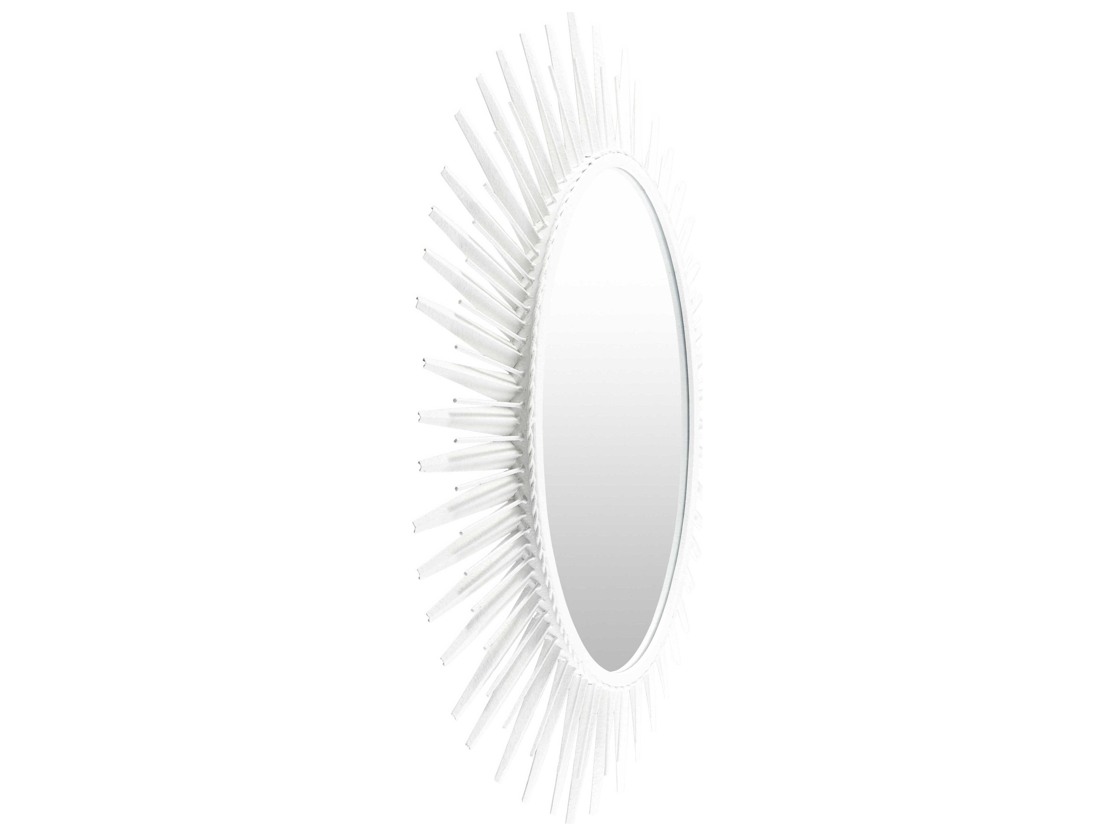 Surya Nihal White Oval Wall Mirror