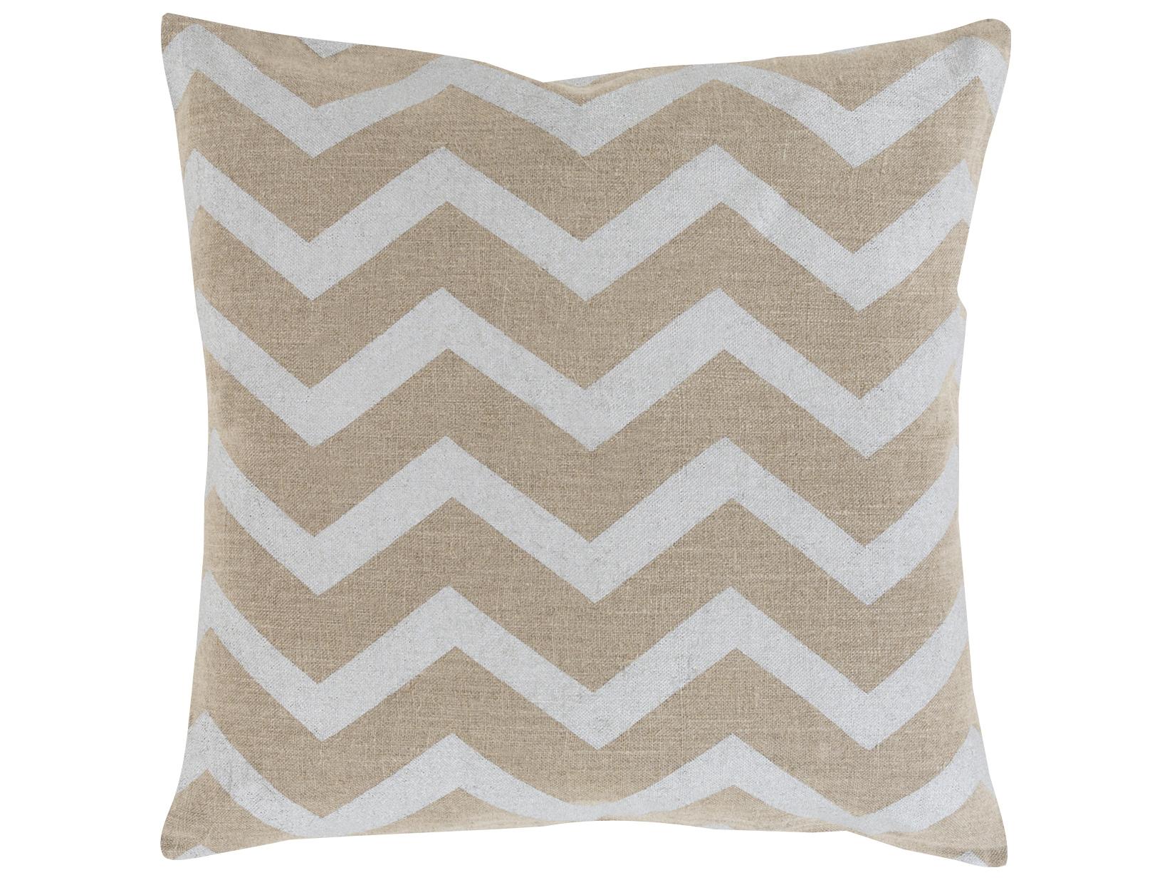 Surya Metallic Stamped Tan Pillow
