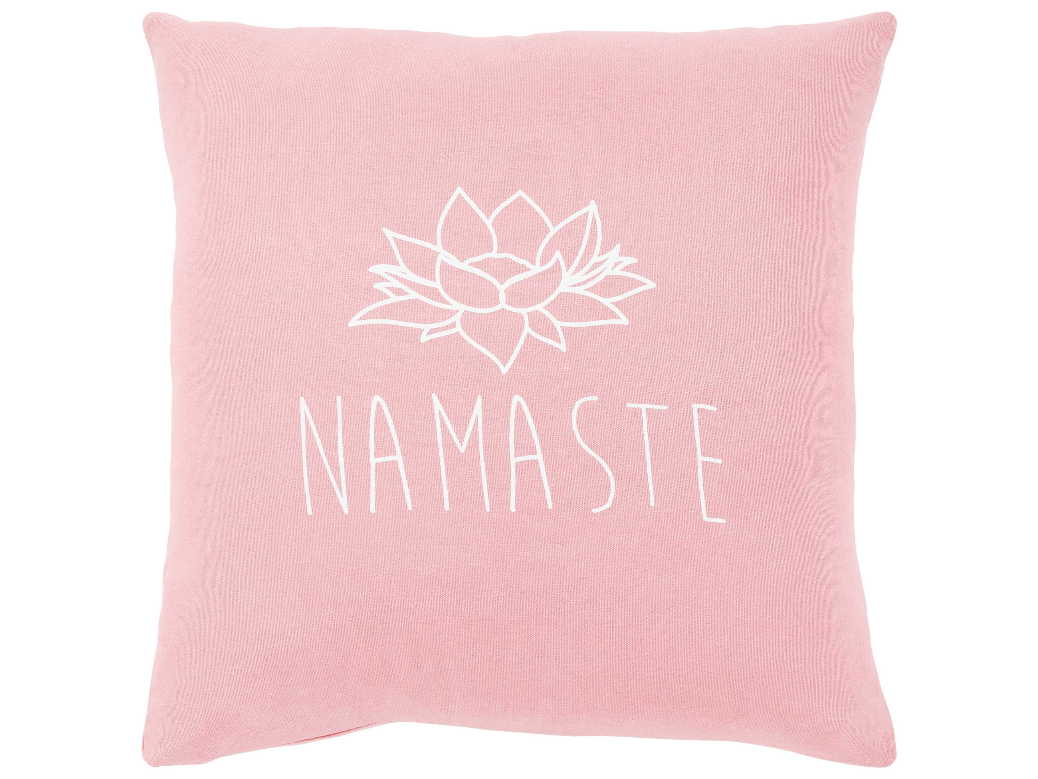 Surya Motto Pink Pillow