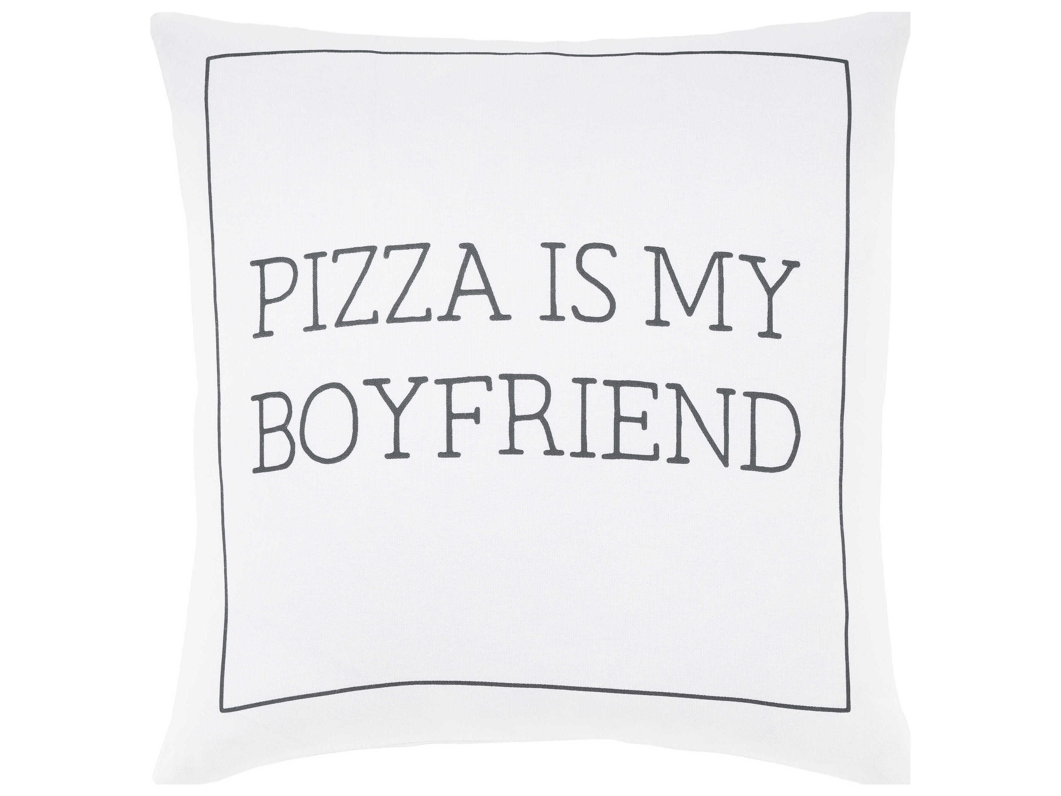 Surya Motto White Pillow