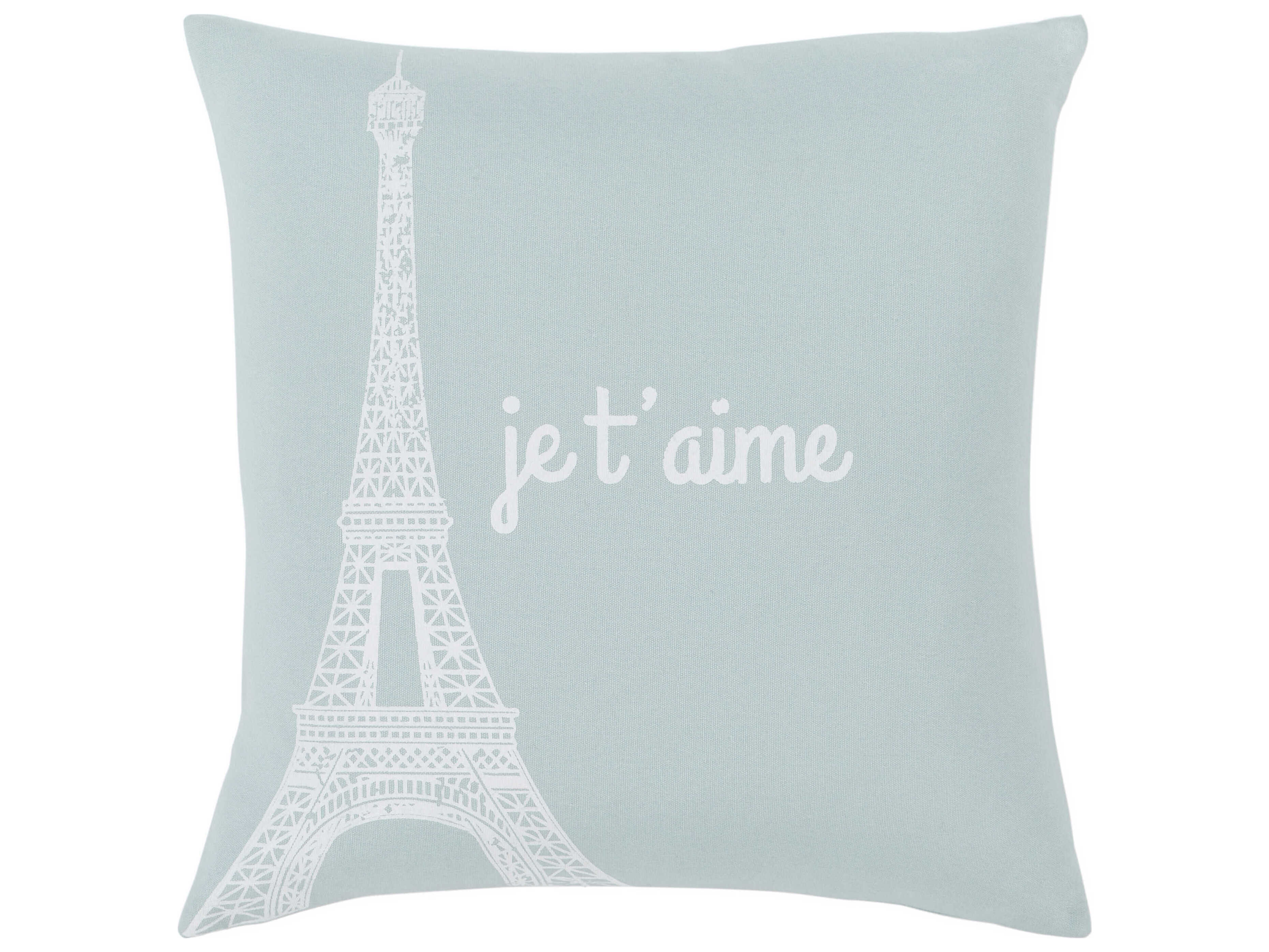 Surya Motto Pale Blue Pillow