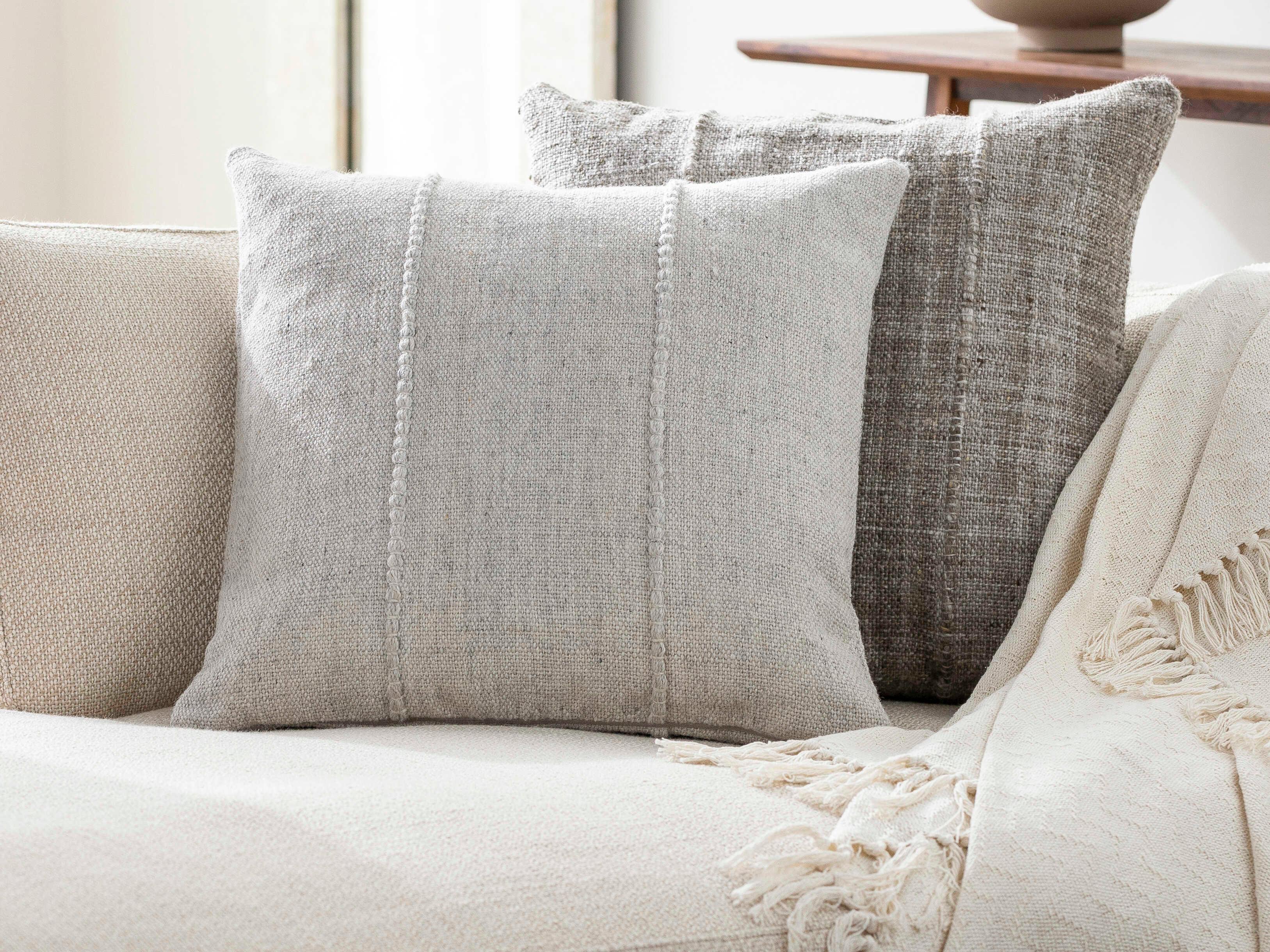 Surya Mudcloth Ivory Pillow