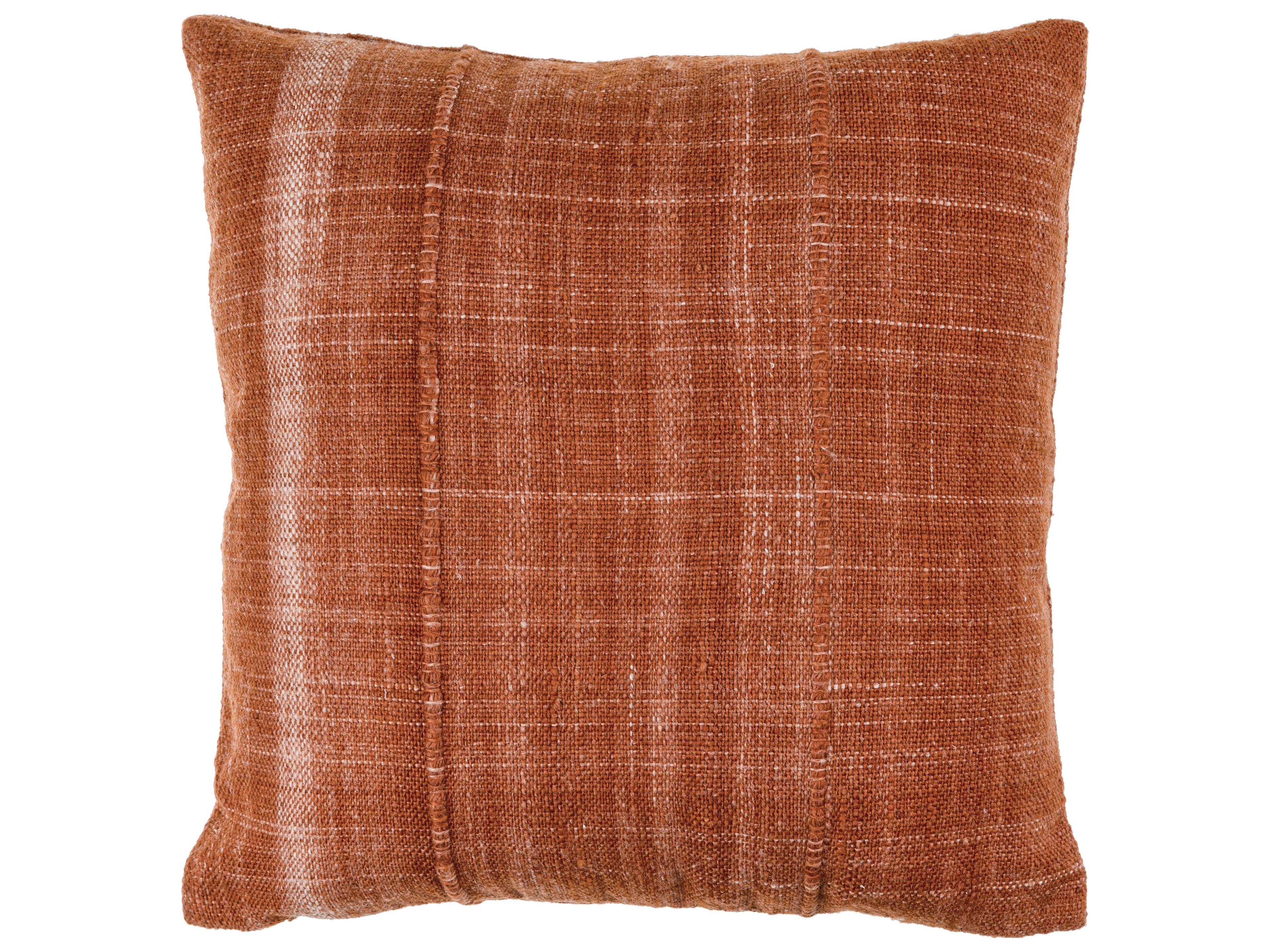 Surya Mudcloth Terracotta Pillow