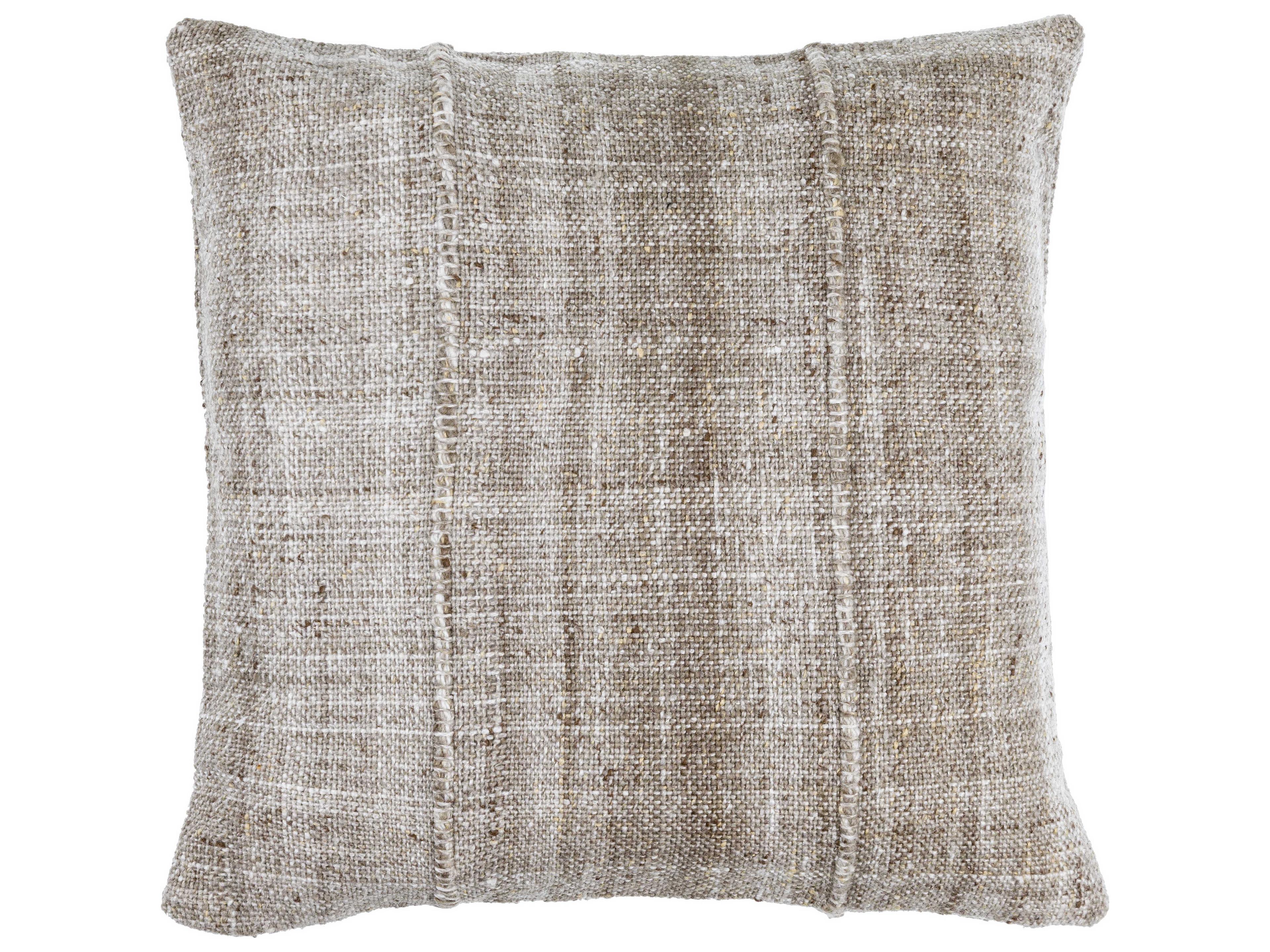 Surya Mudcloth Gray Pillow