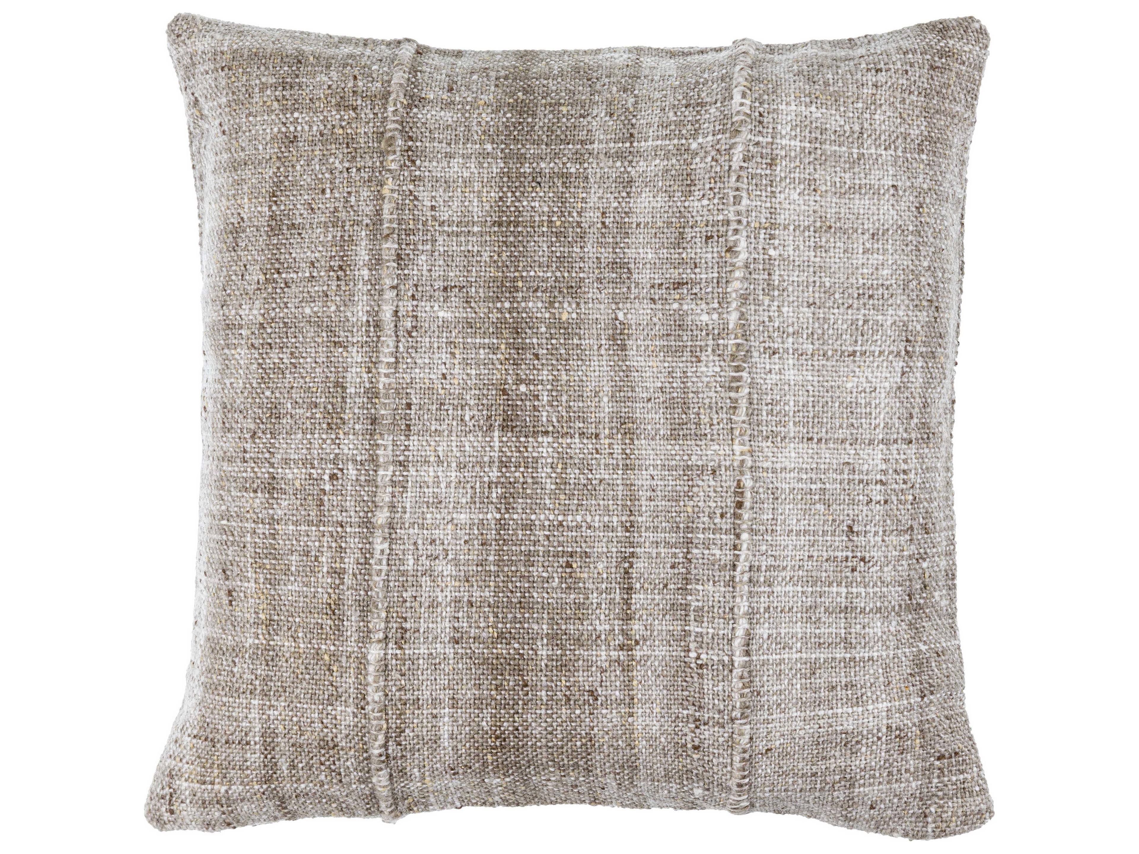 Surya Mudcloth Gray Pillow