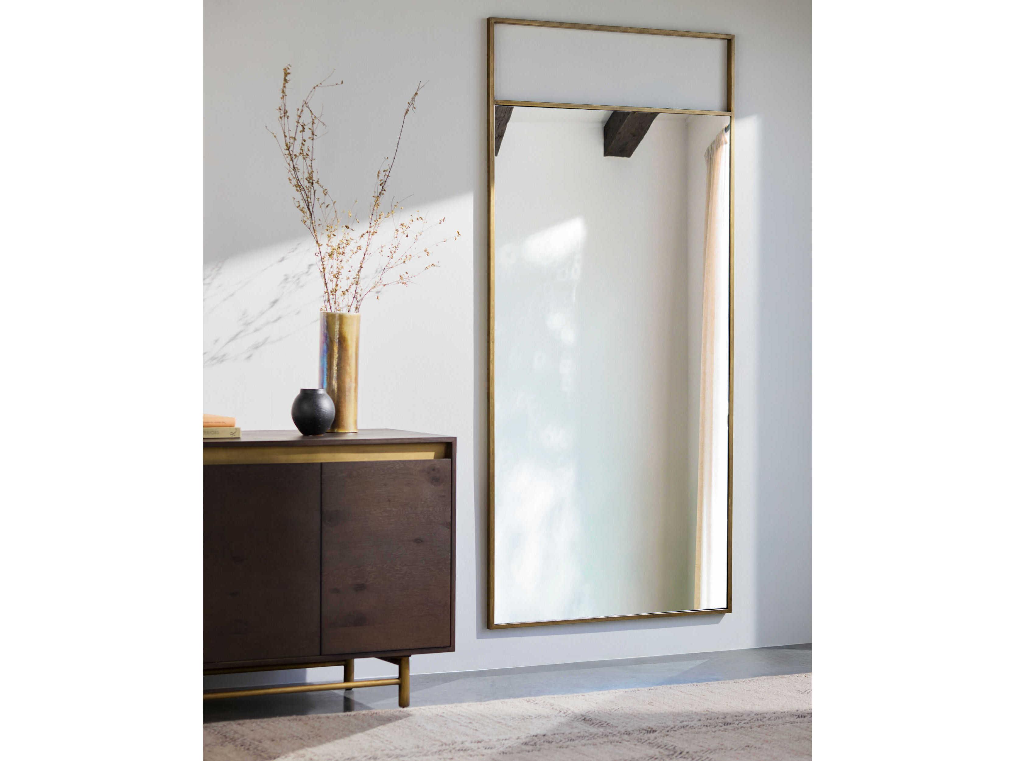 Surya Maxxis Metallic Bronze Rectangular Wall Mirror